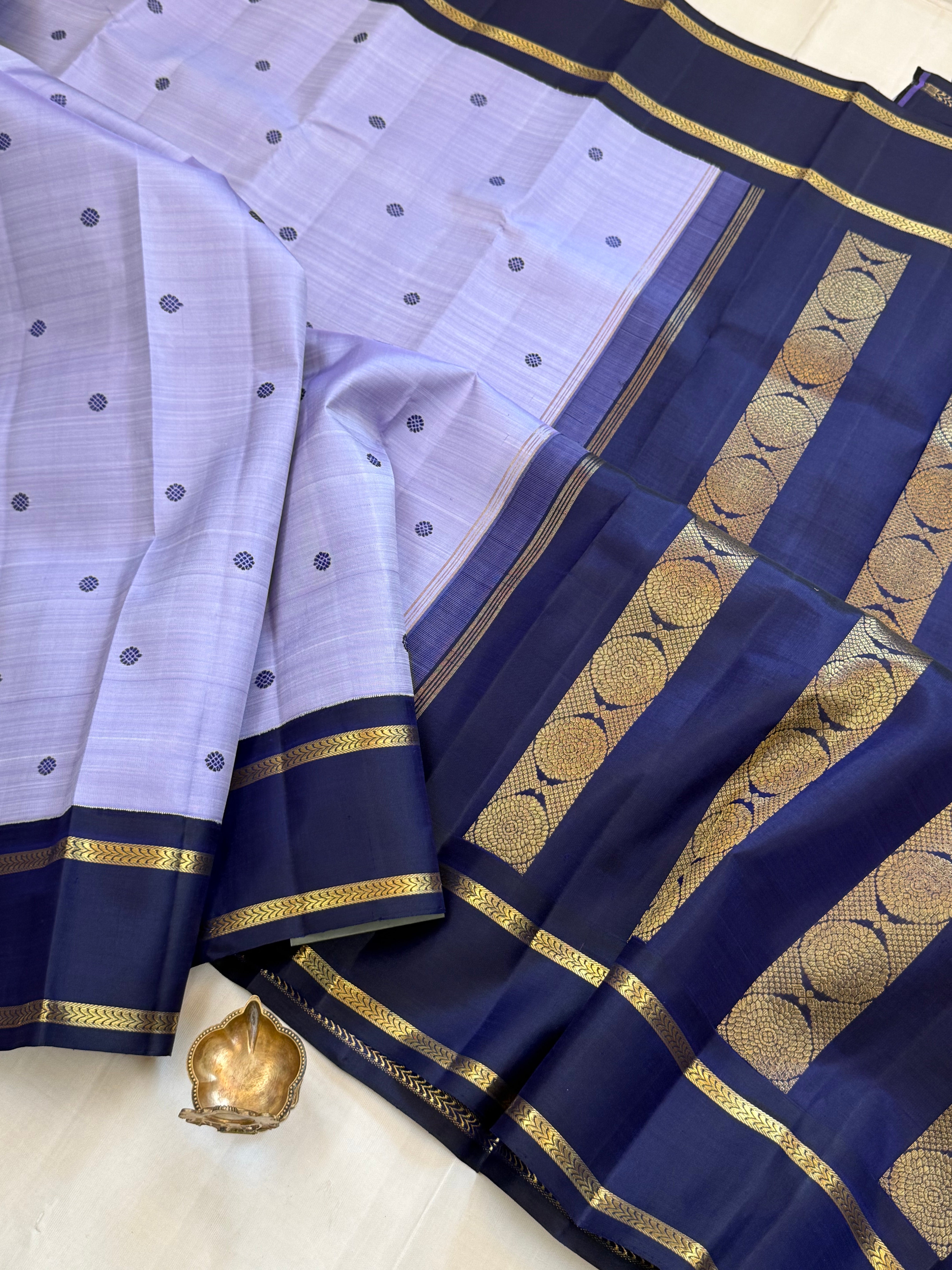 Vintage recreation silk saree with retta pet border/ kanjipuram silk CLSA11050