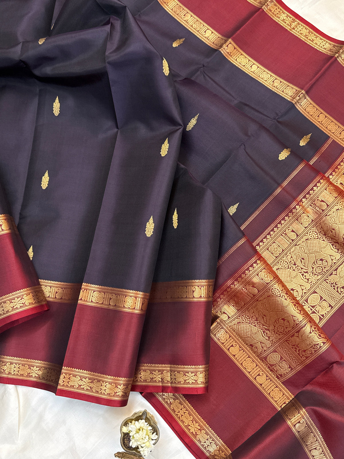 festivel edit _special Edition _ Kanchana and Rettapet border /silk saree clsa 12405