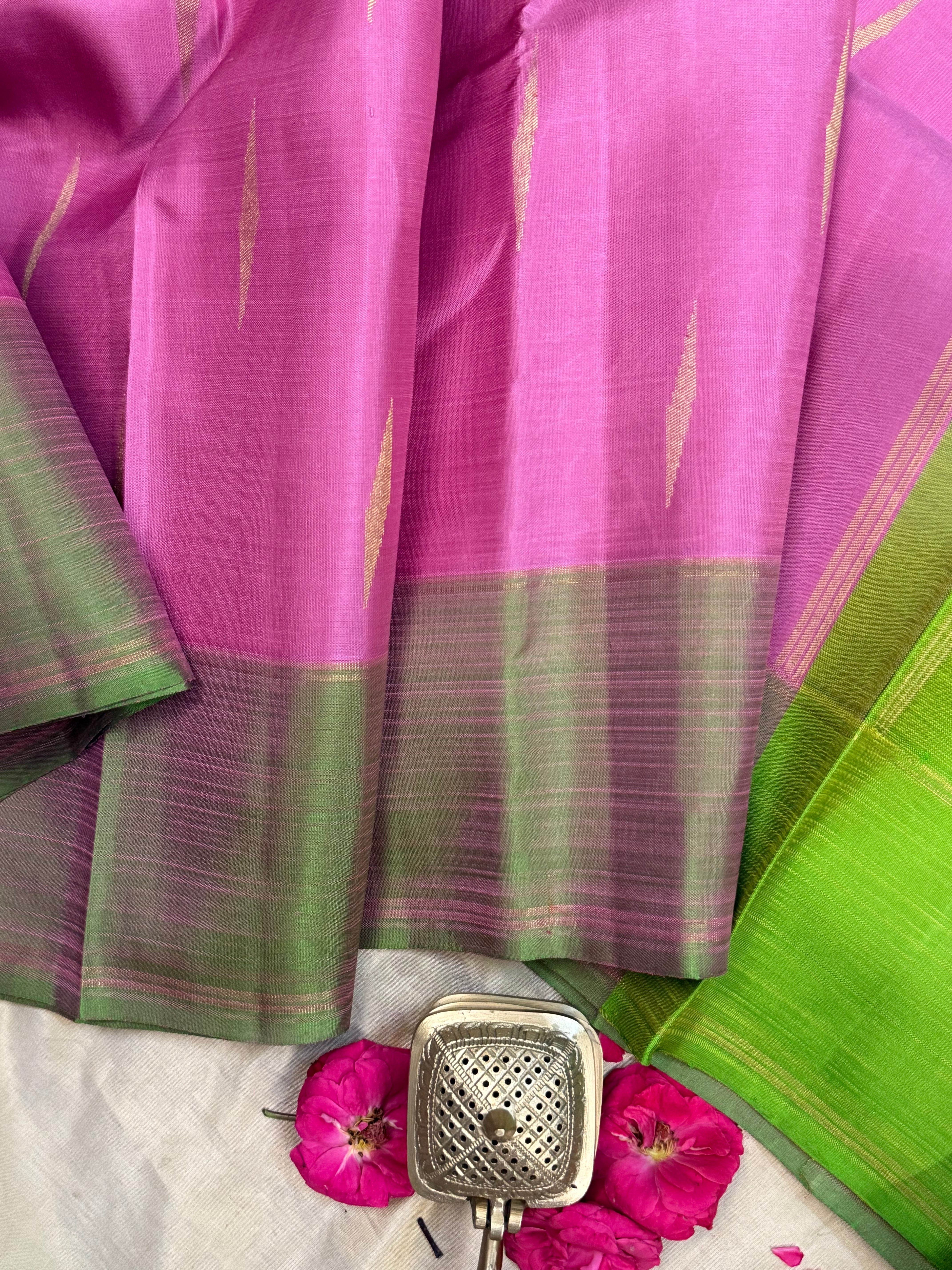 Pink and green / Kanjipuram silk CLSA6456
