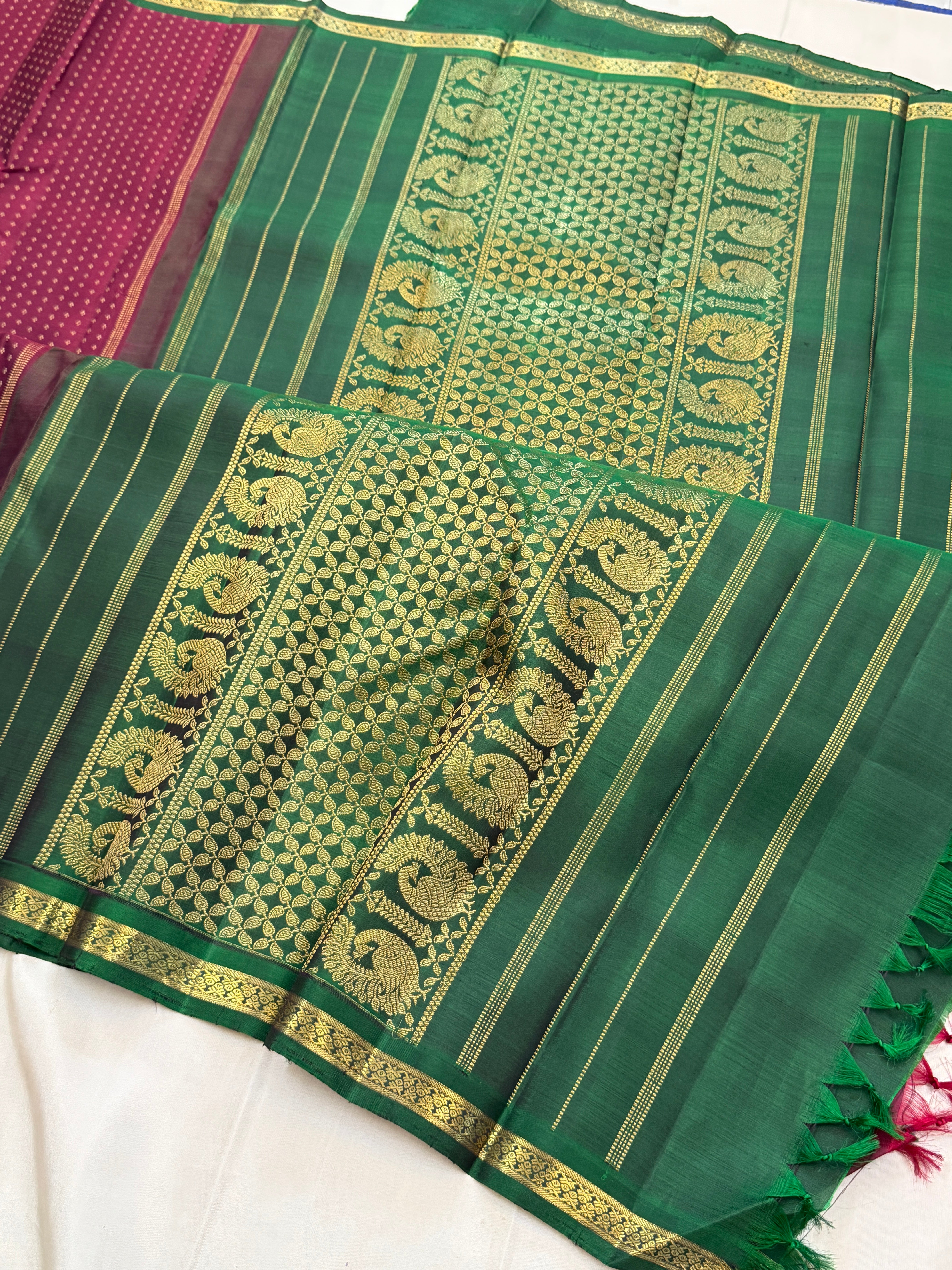 Laksham butta small border/ Kanjipuram silk CLSA10717