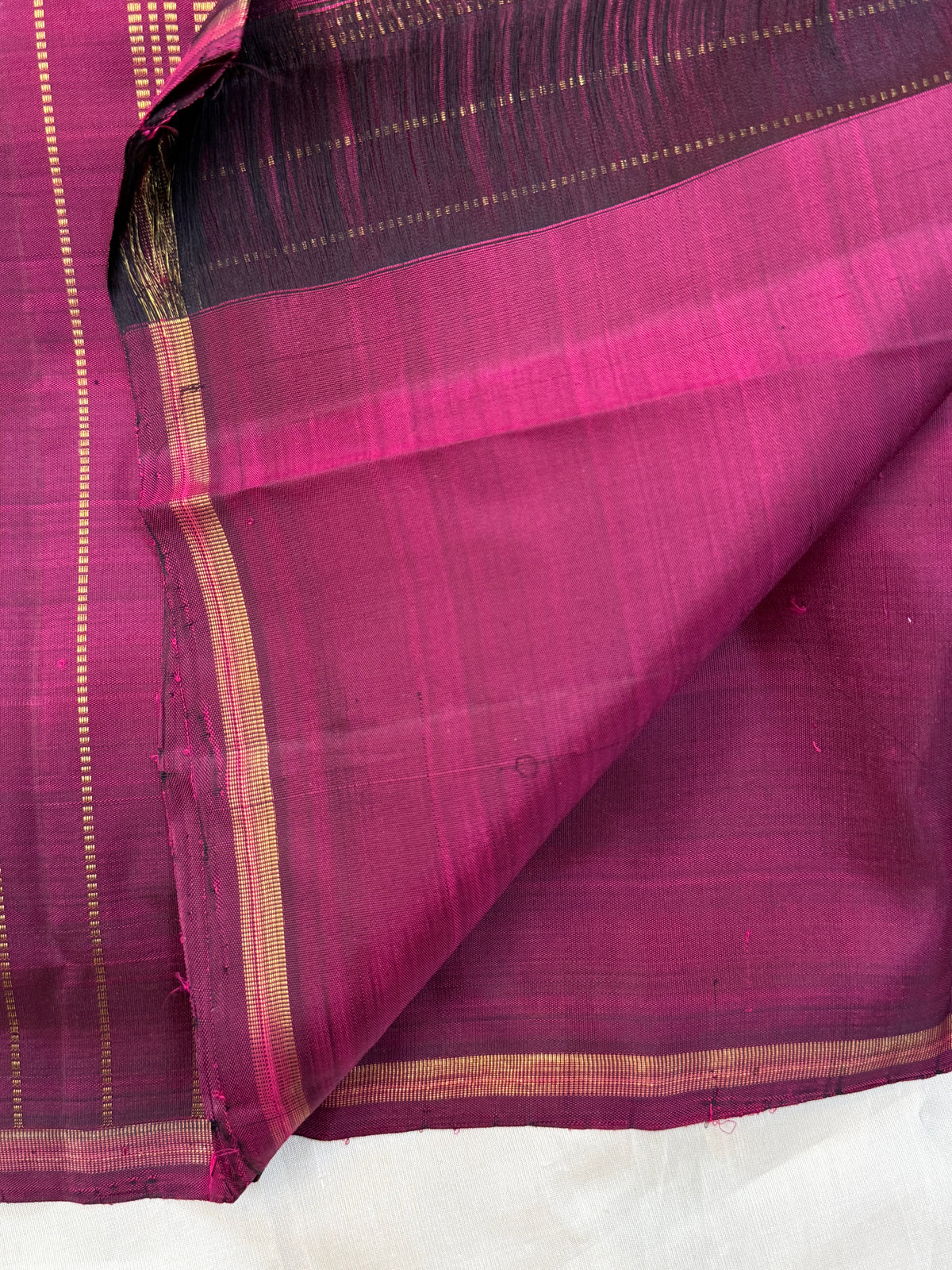 Simple border less/Kanjipuram silk saree clsa 11690