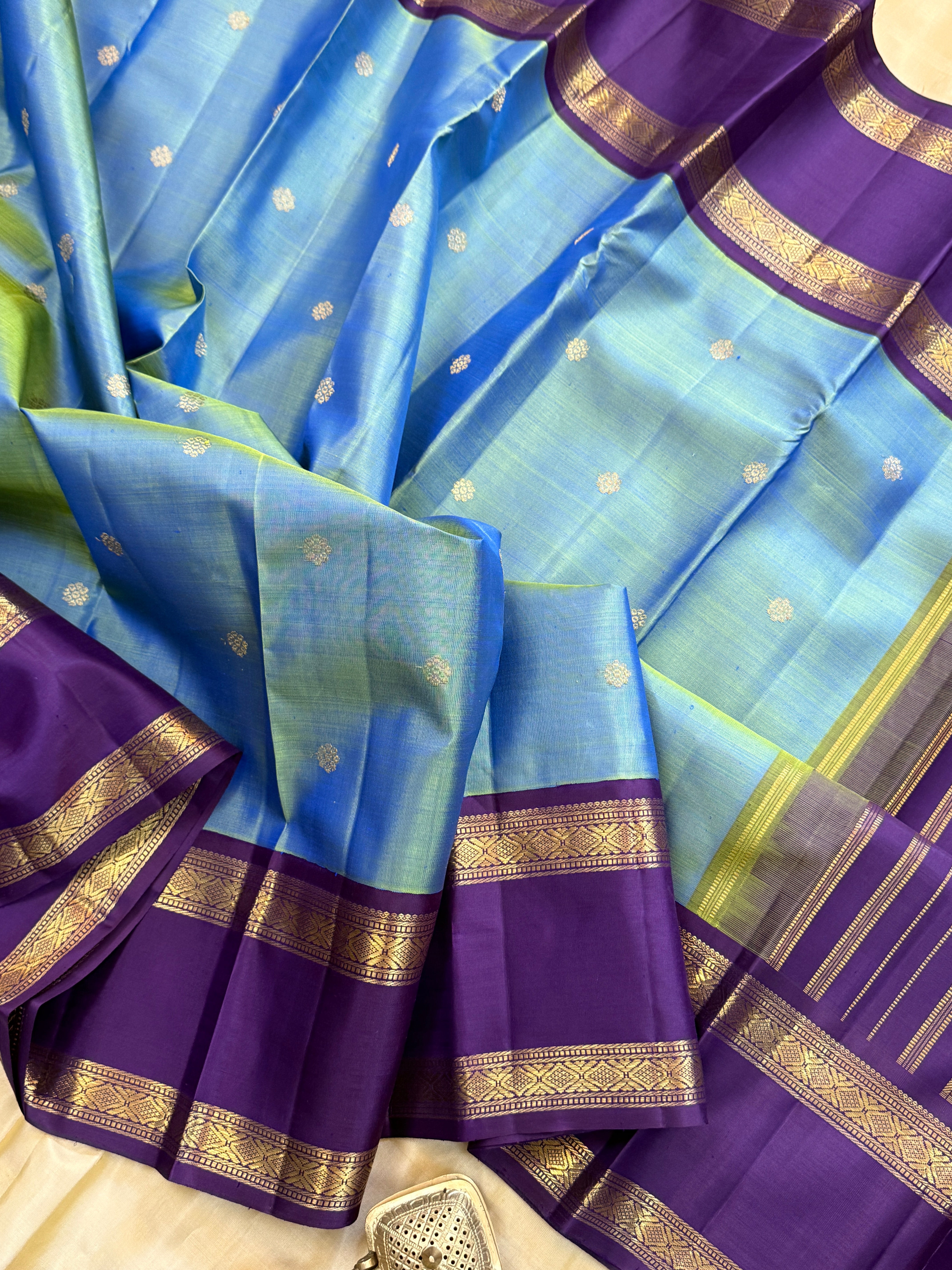 Mayilkazhuthu with Retta pet Korvai / kanjipuram silk sarees CLSA 10131