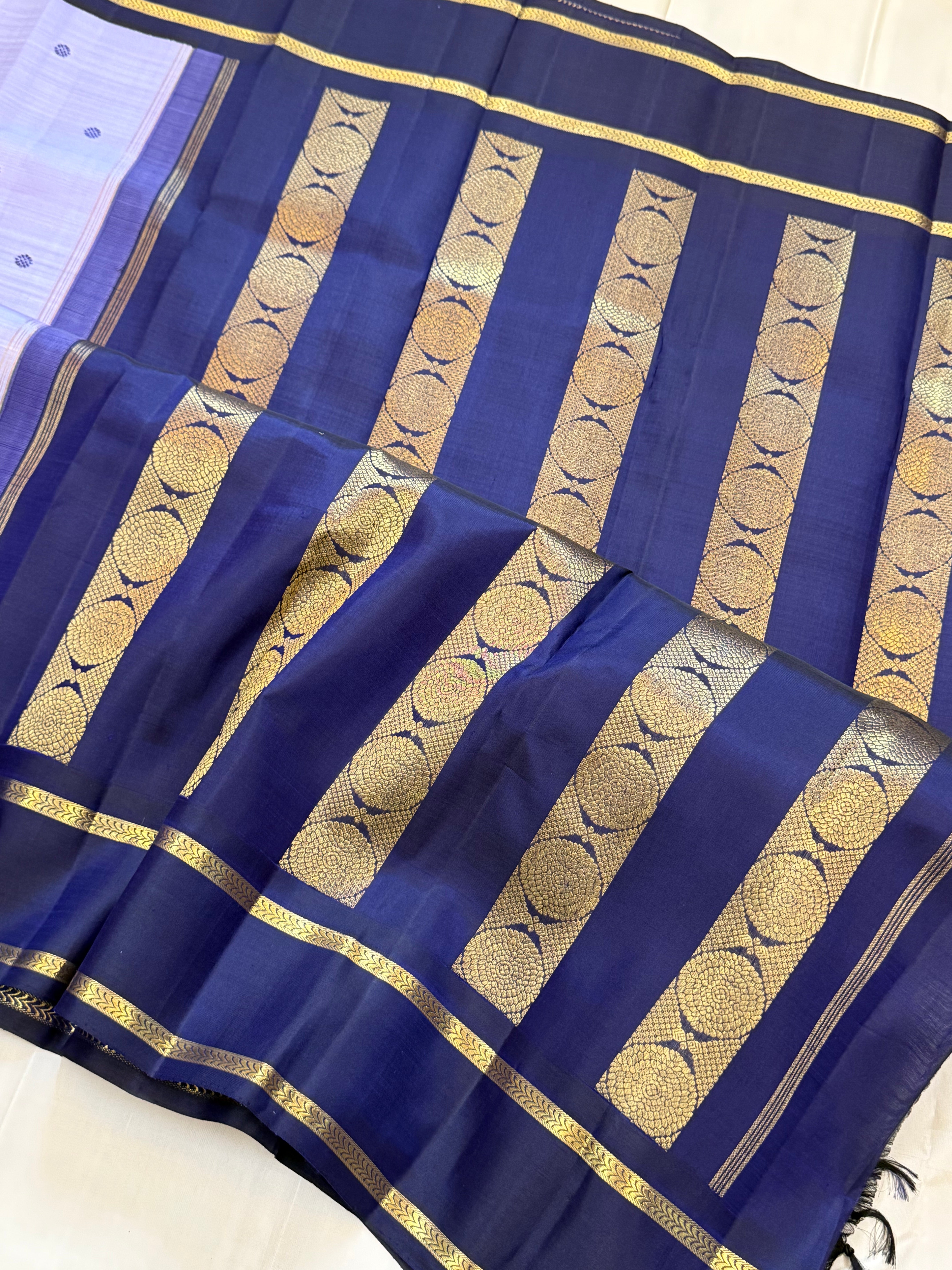 Vintage recreation silk saree with retta pet border/ kanjipuram silk CLSA11050