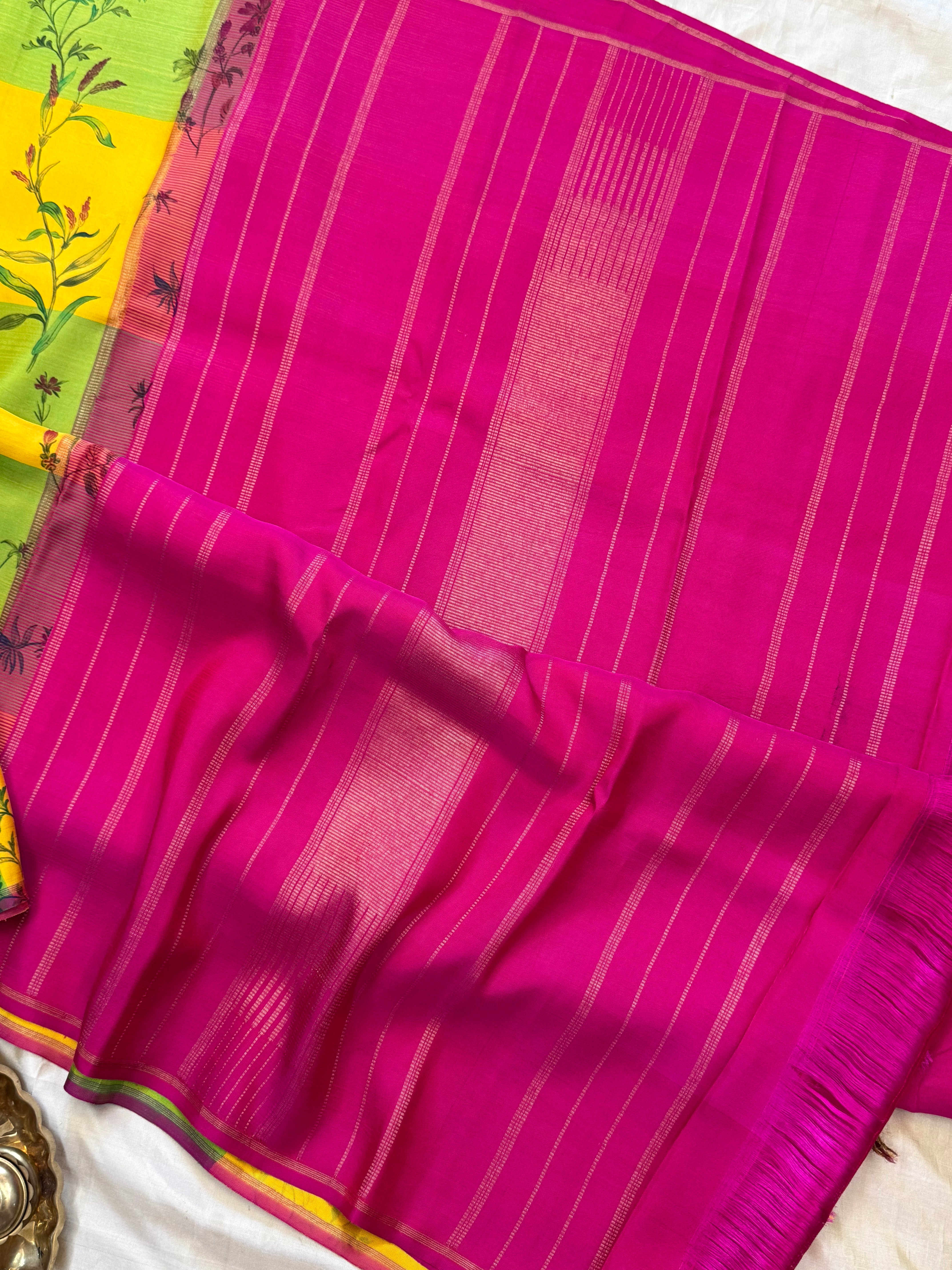 FLORAL DIGITAL PRINTED PURE ZARI / KANJIPURAM SILK SAREE CLSA 10819