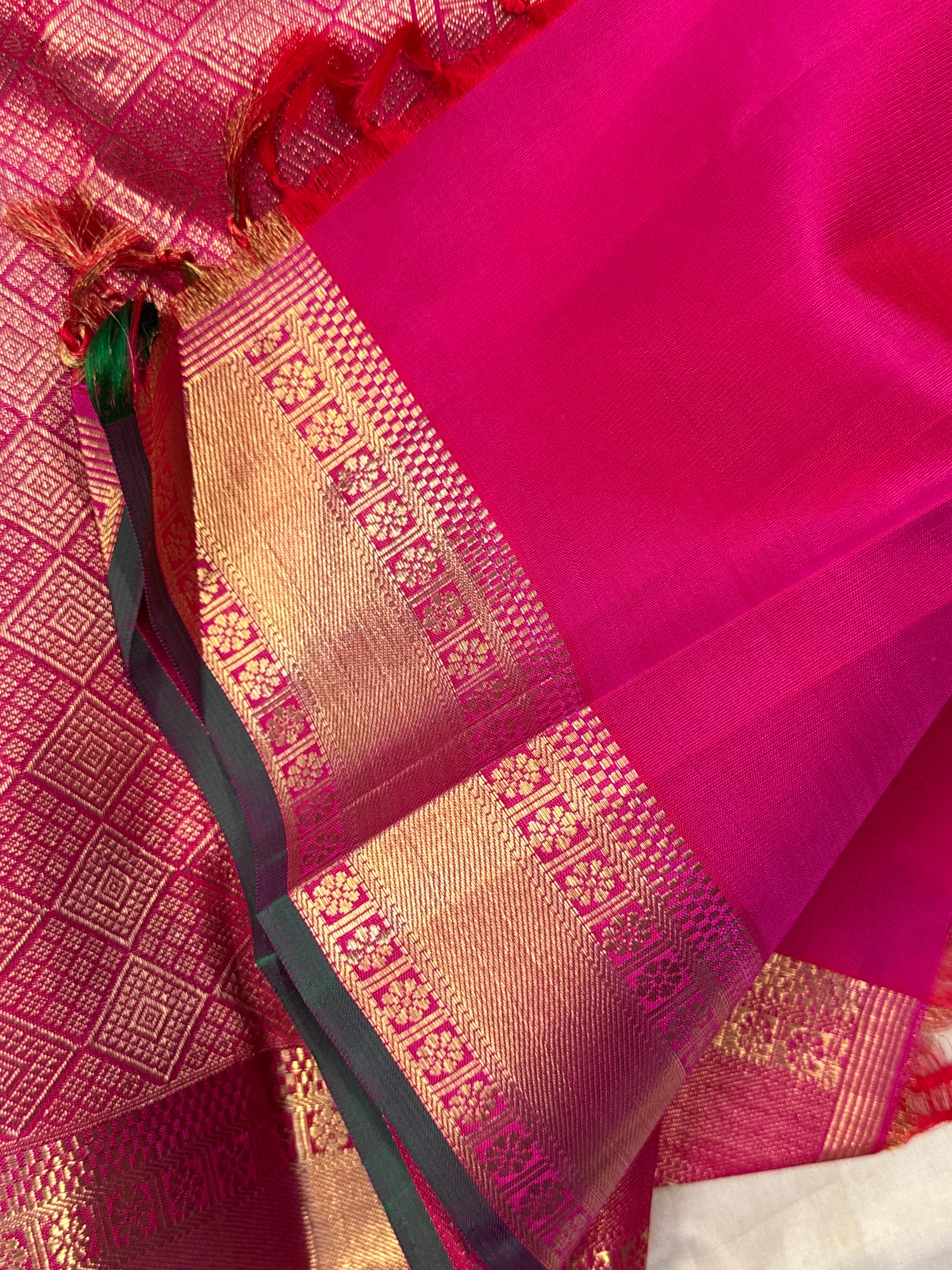 Pink zari ossivanam/ Kanjipuram silk CLSA3514