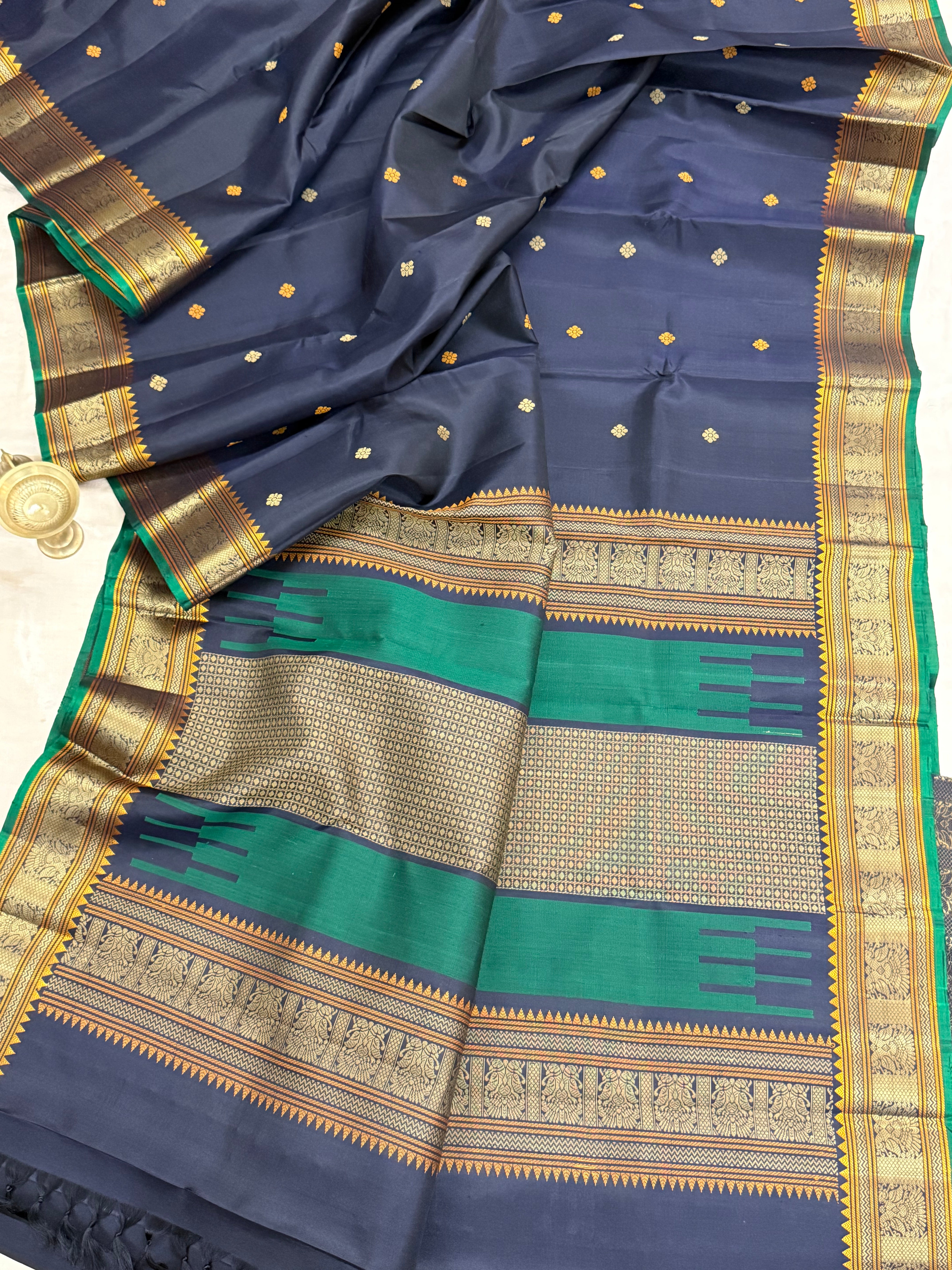 Deep midnight blue / Varnangal Soft Silk