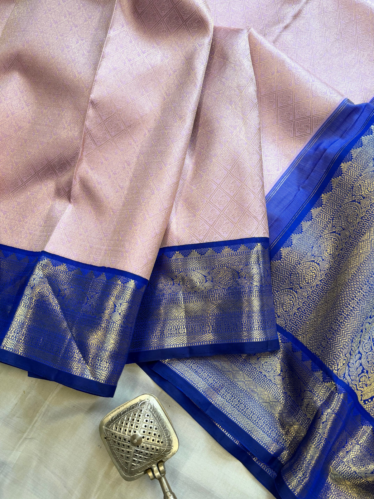 Bridal-body checks and annam zari butta Korvai / Kanjipuram silk saree clsa 4265