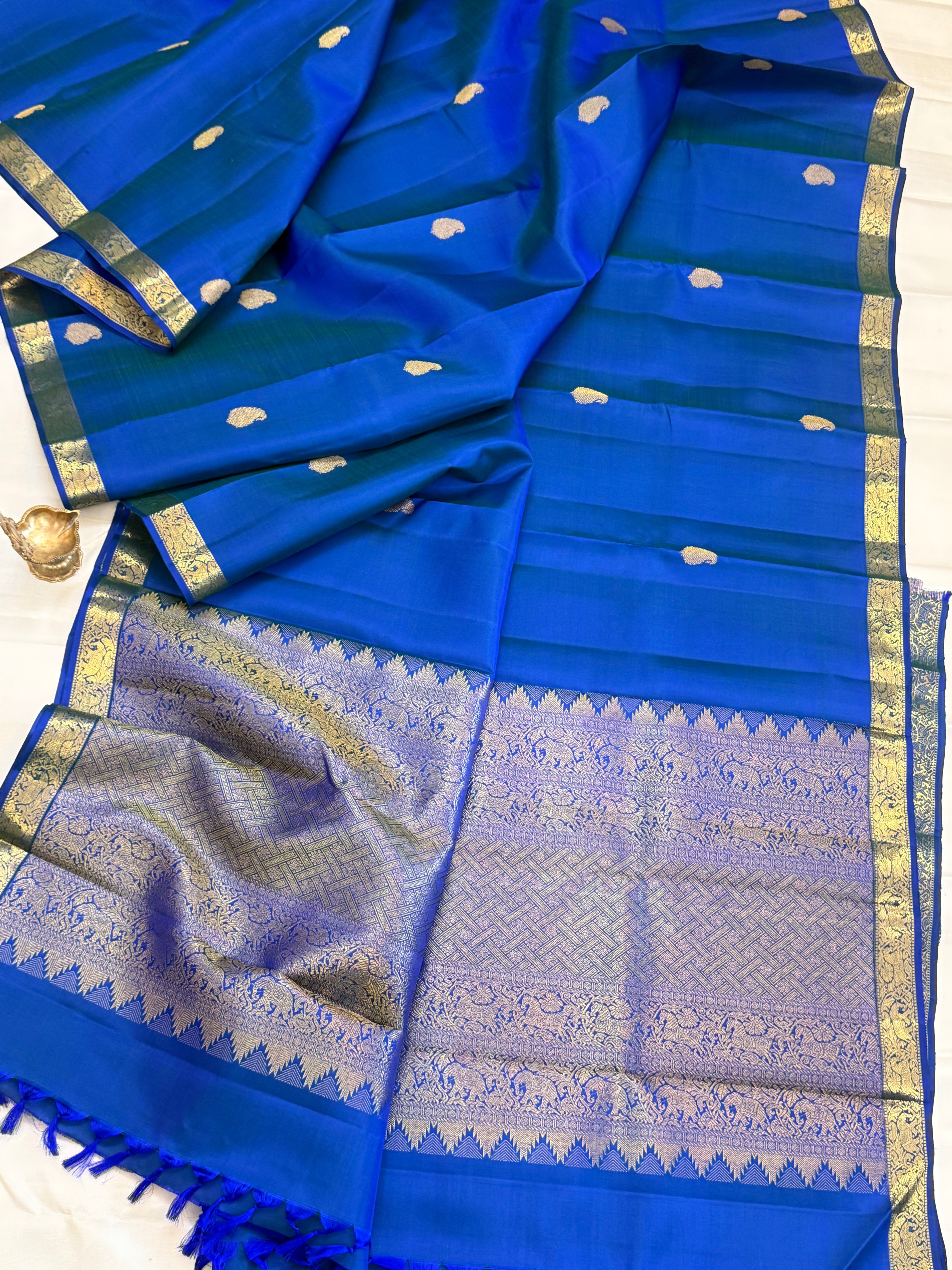 Ms blue 2g simple Kanjipuram silk CLSA11009