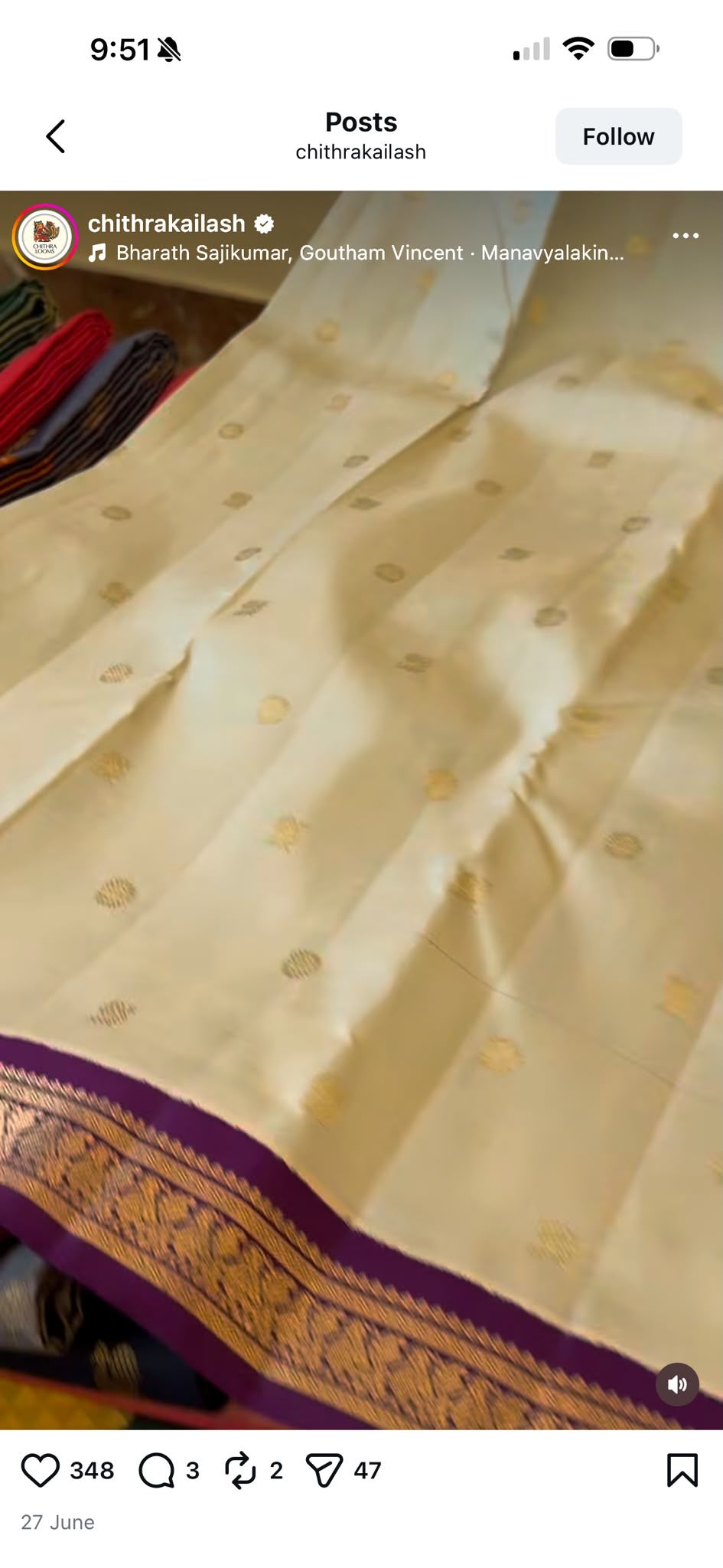 Saree order.