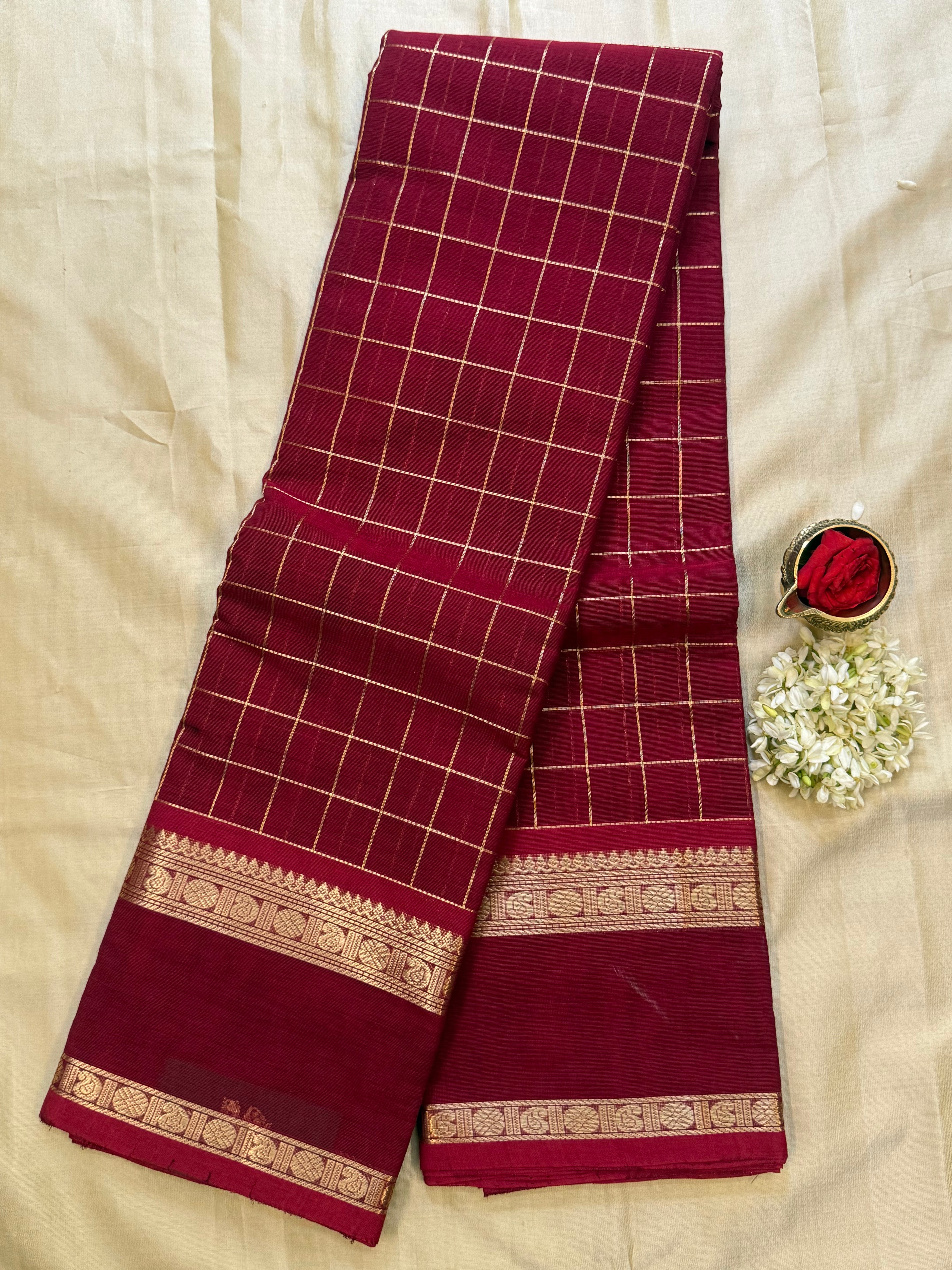 Reddish araku kattam / kanchi cotton