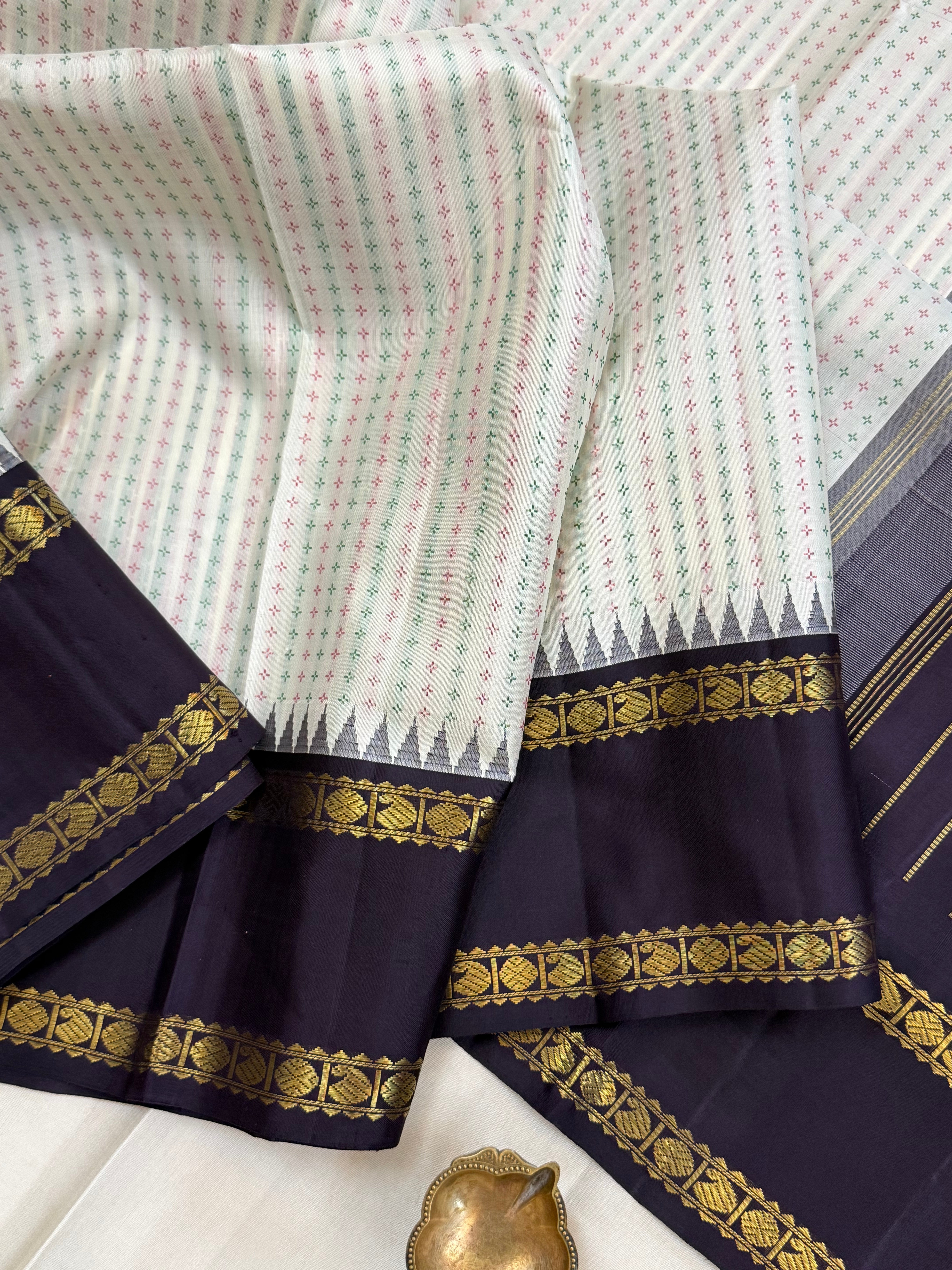 Plus Butta small temple with Korvai / kanjipuram silk saree clsa 9929