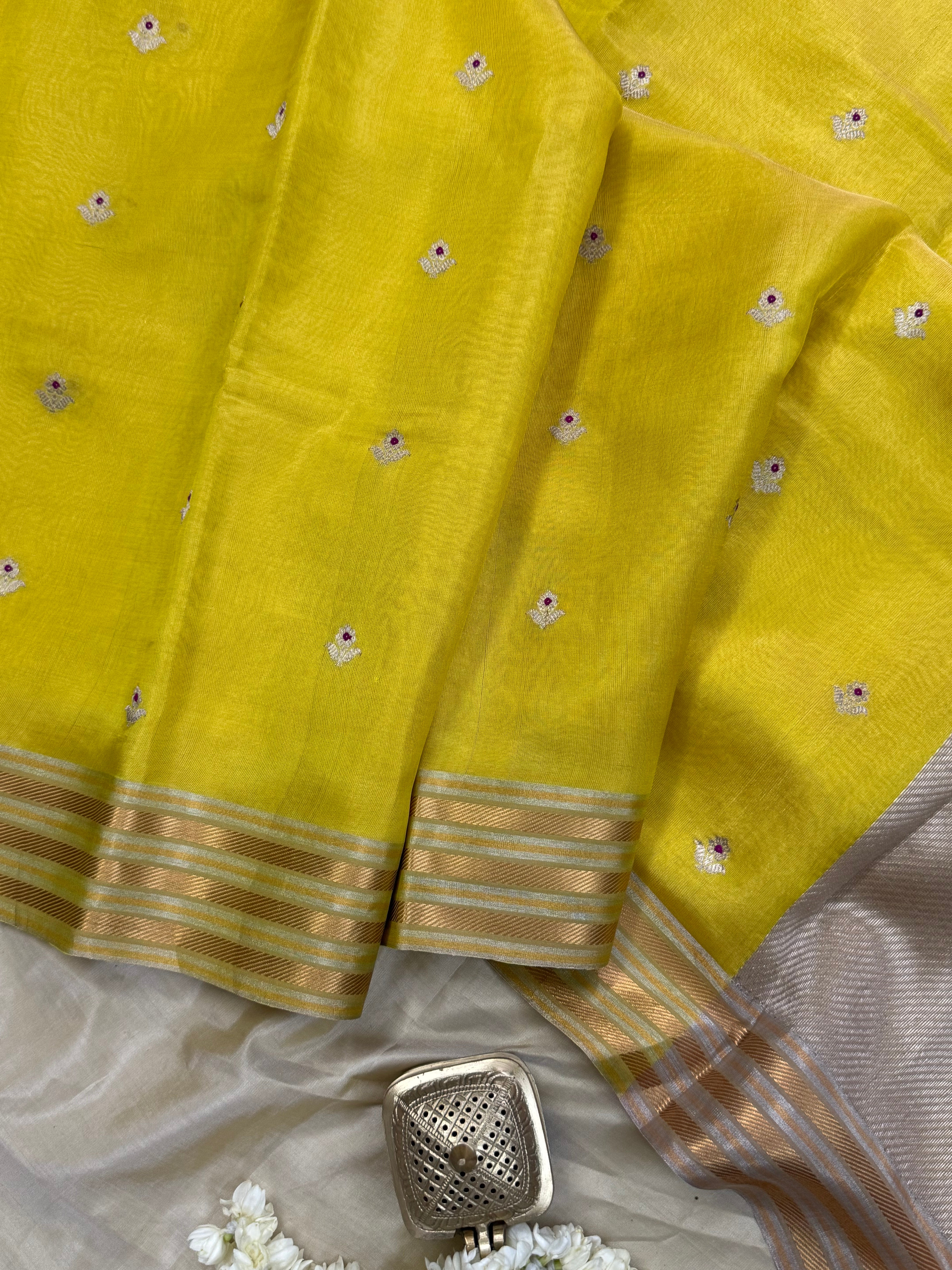 Lemon yellow / Chanderi Silk