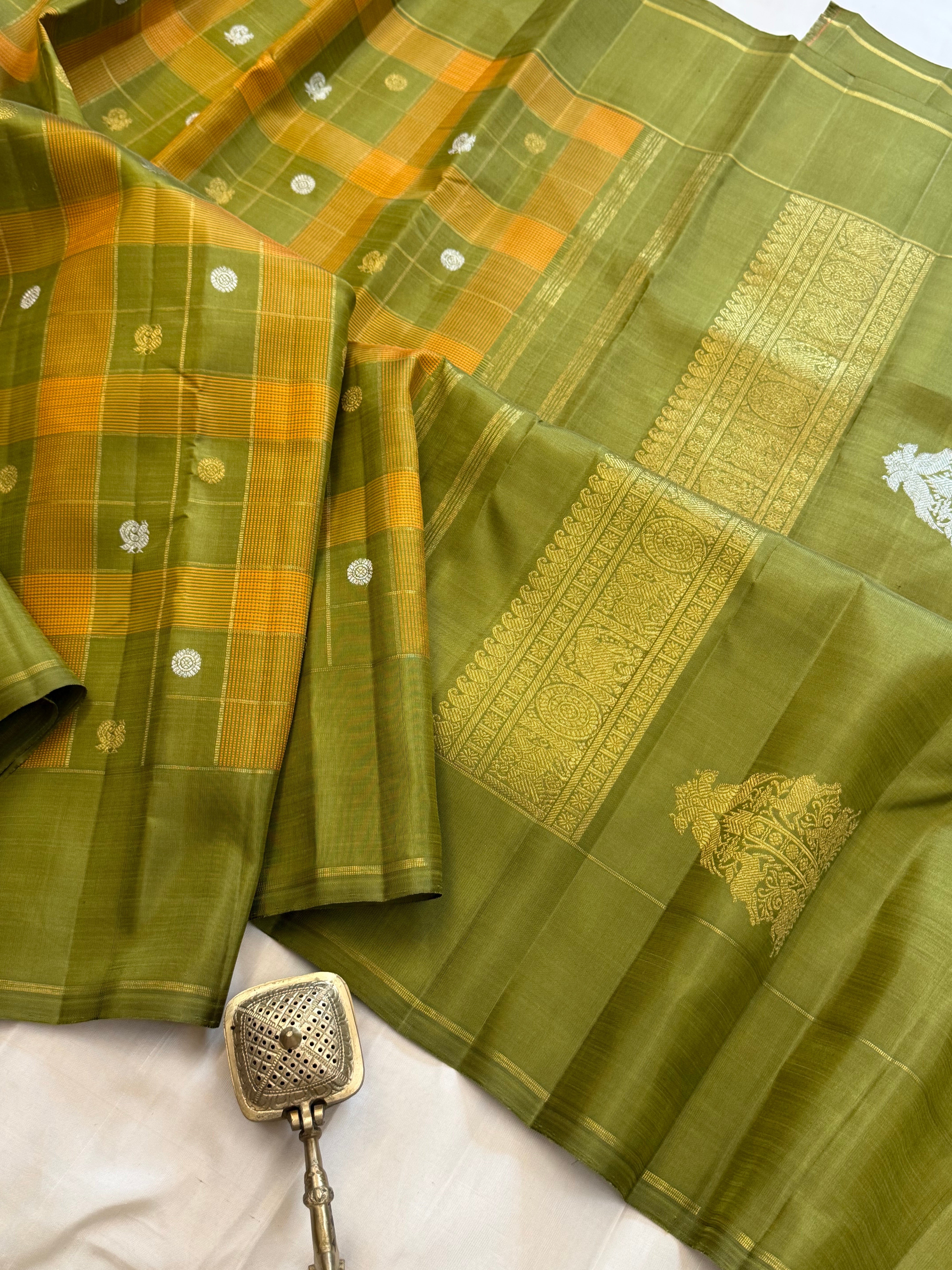 Chettinad Kattam Pure Kanjipuram silkCLSA11339