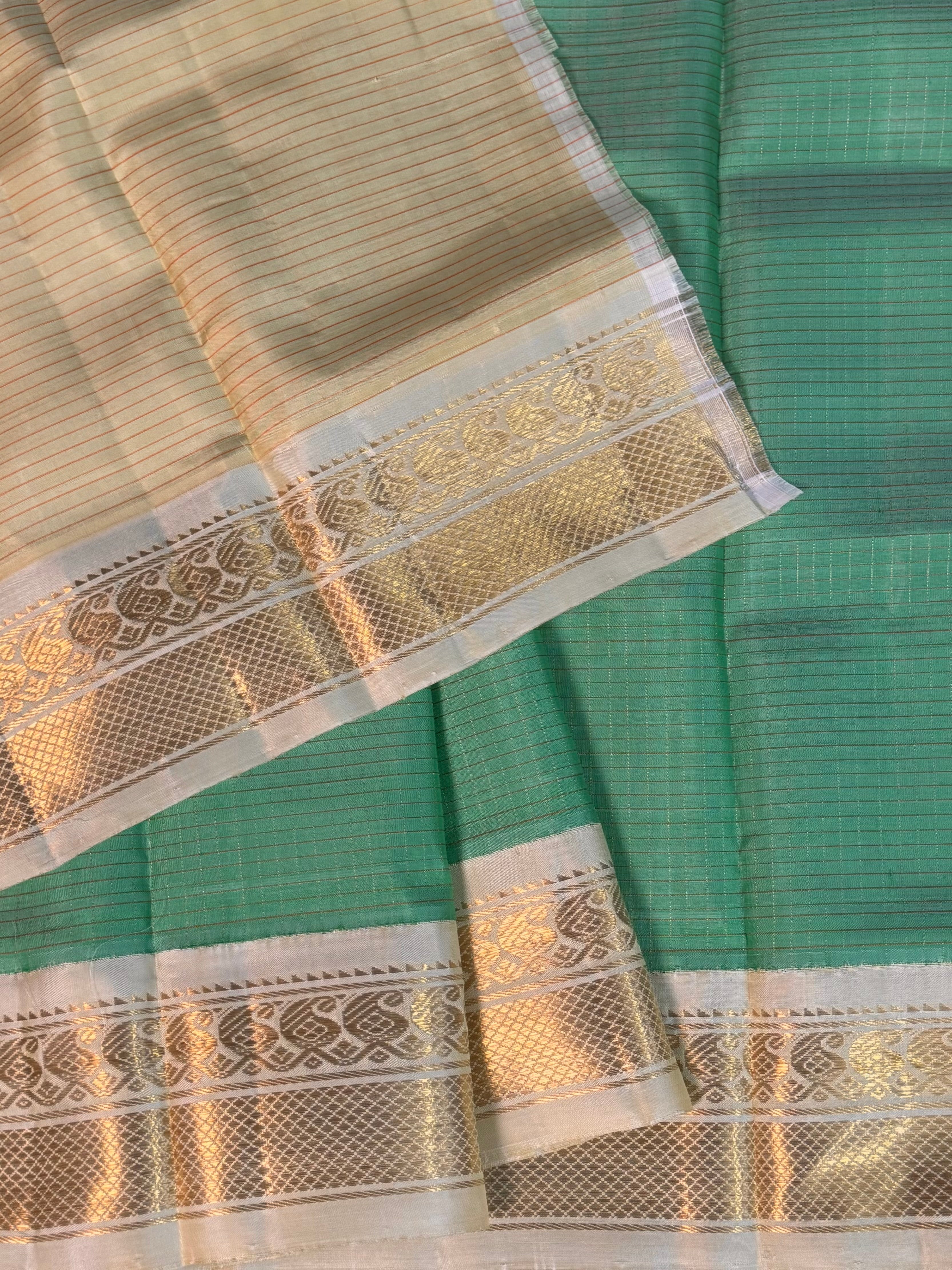 pavadai - 0-3 years paavadai sattai/ kanjipuram silk 9391