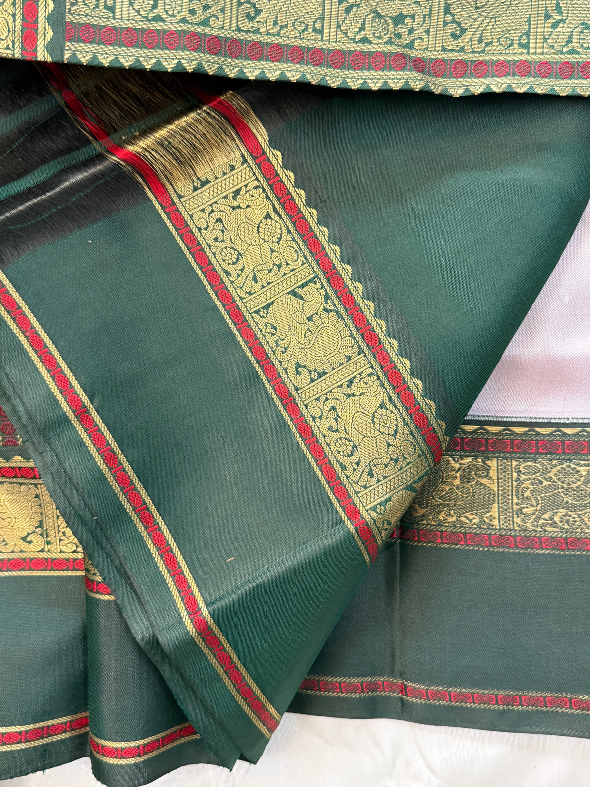 Special edition-unique pallu and Korvai pure silk saree clsa 12578