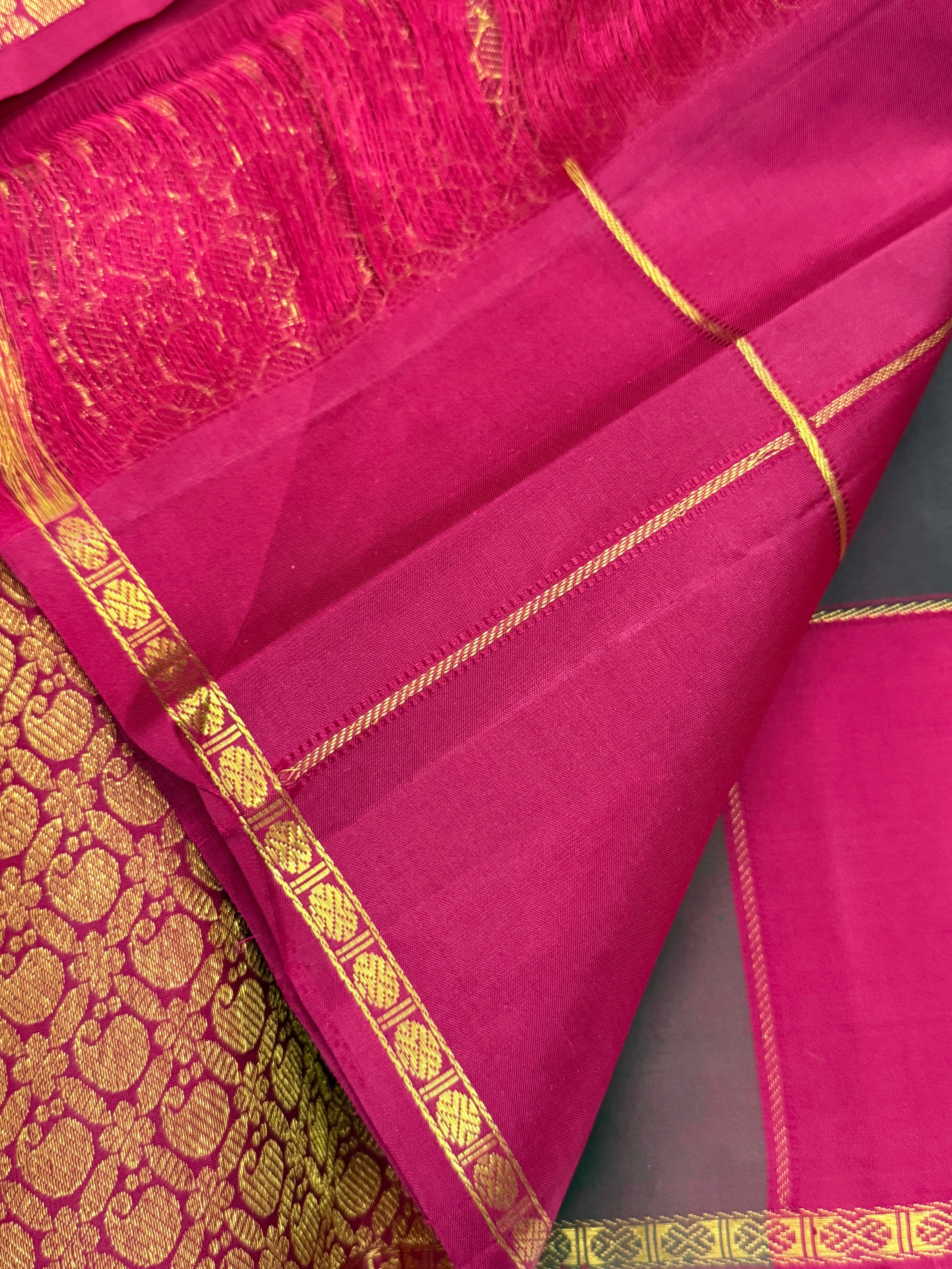 Paalum pazhamum checks/ Arani silk