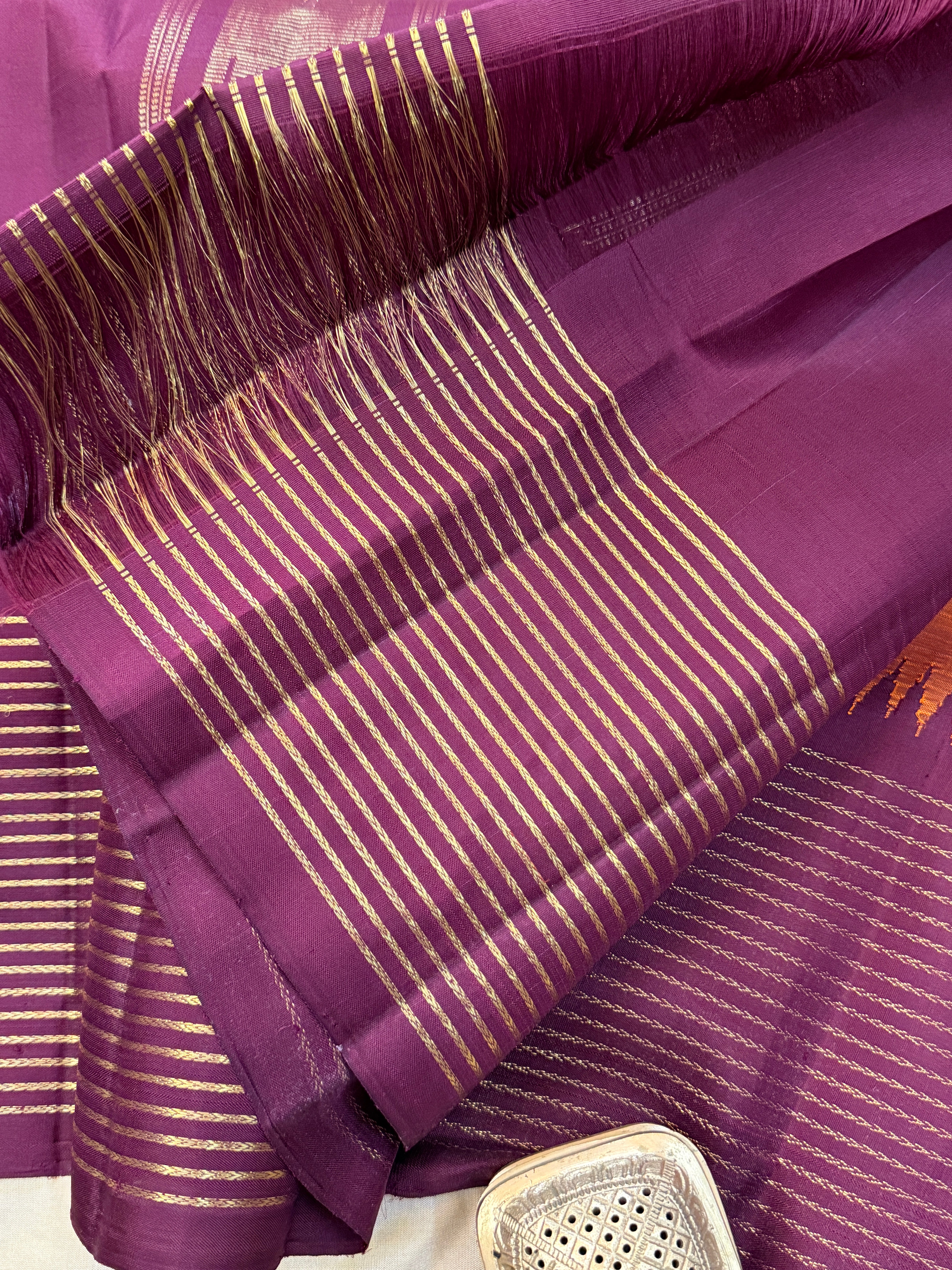 Vintage Korvai / kanjipuram silk sarees clsa 11598
