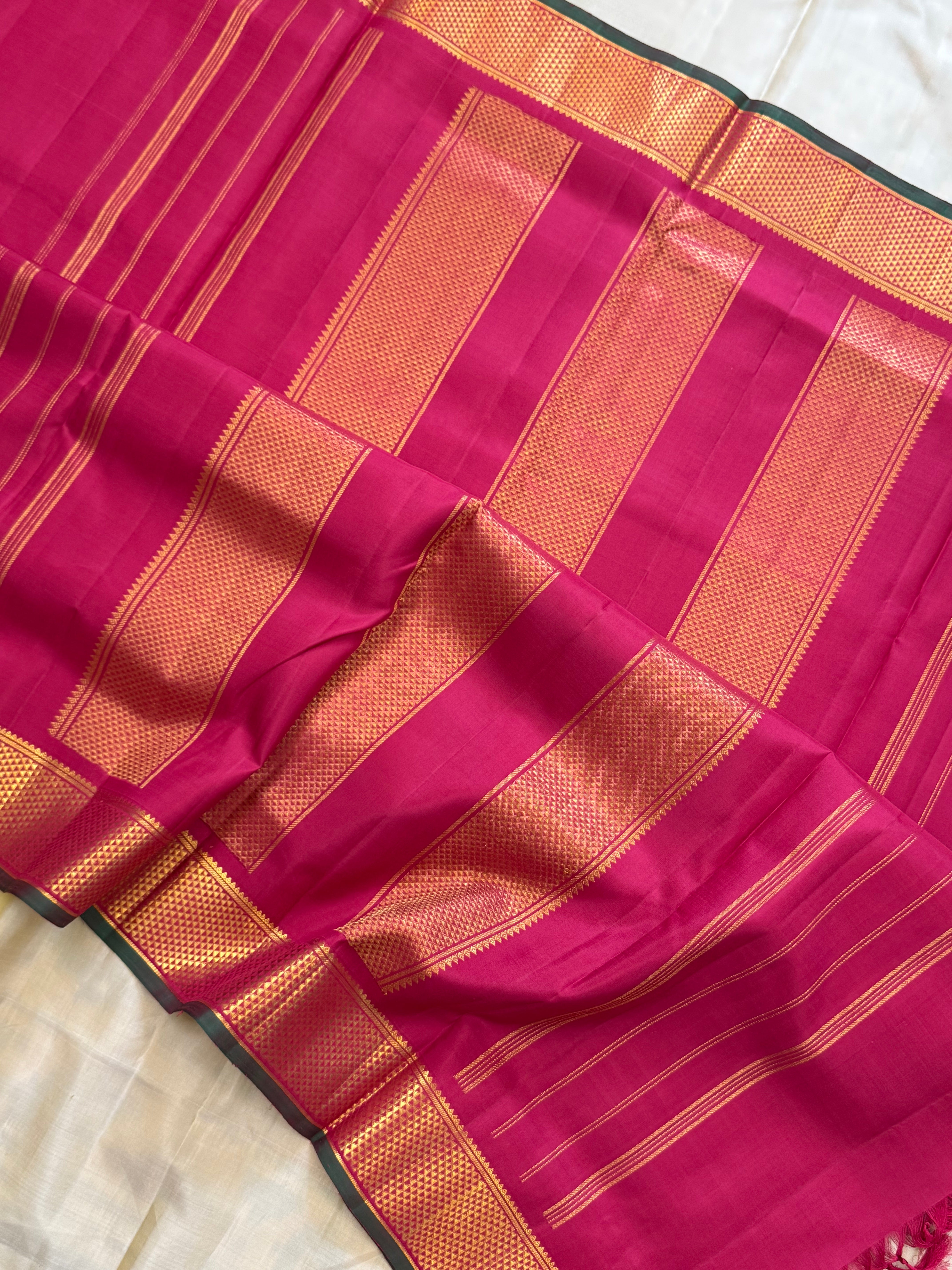10 YARDS GETTI BORDER / KANJIPURAM SILK SAREE CLSA 8996