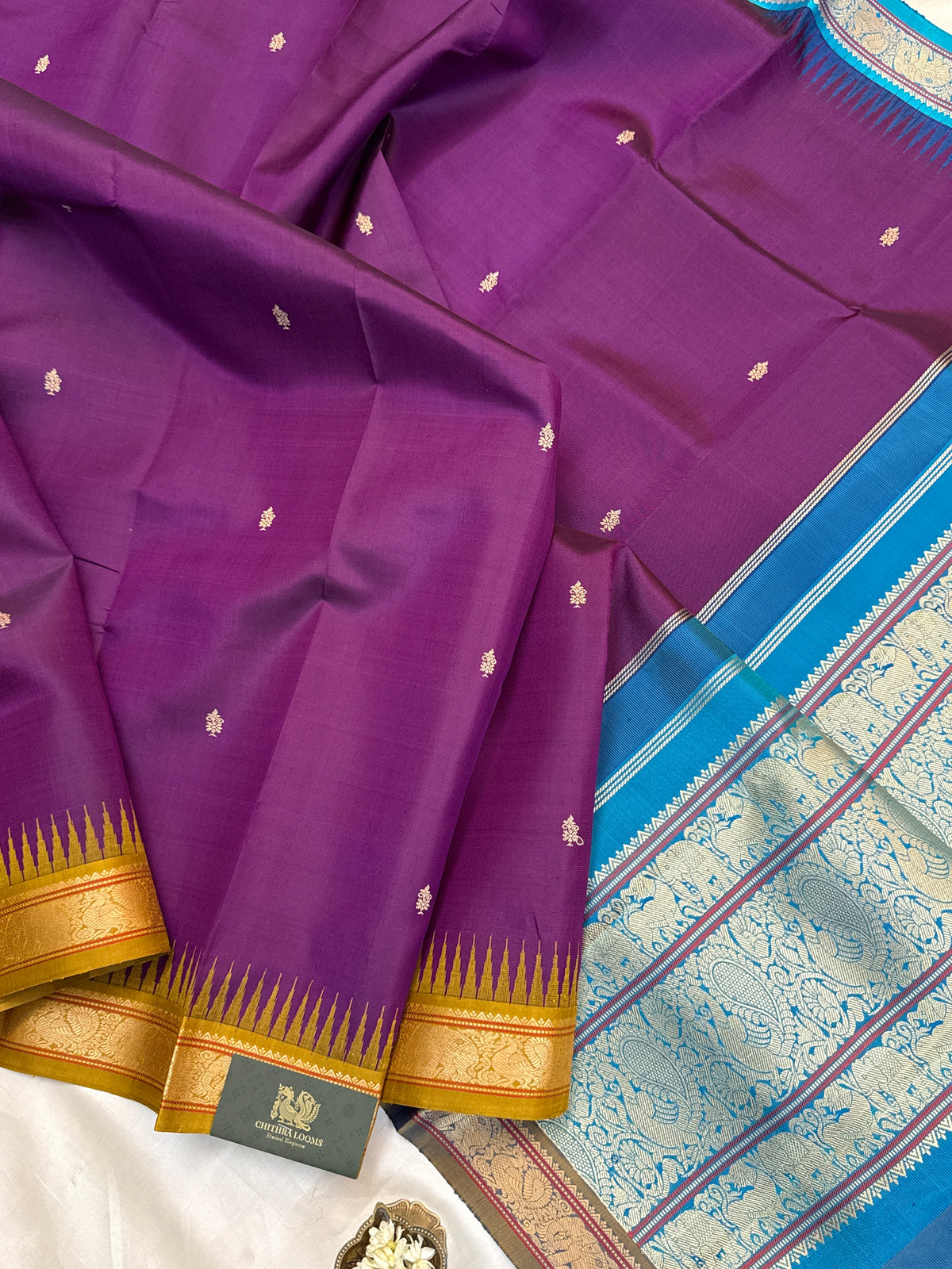 Festivel edit _Special edition_Ganga Jamuna with double palla Korvai thread Butta silk saree/clsa 12423