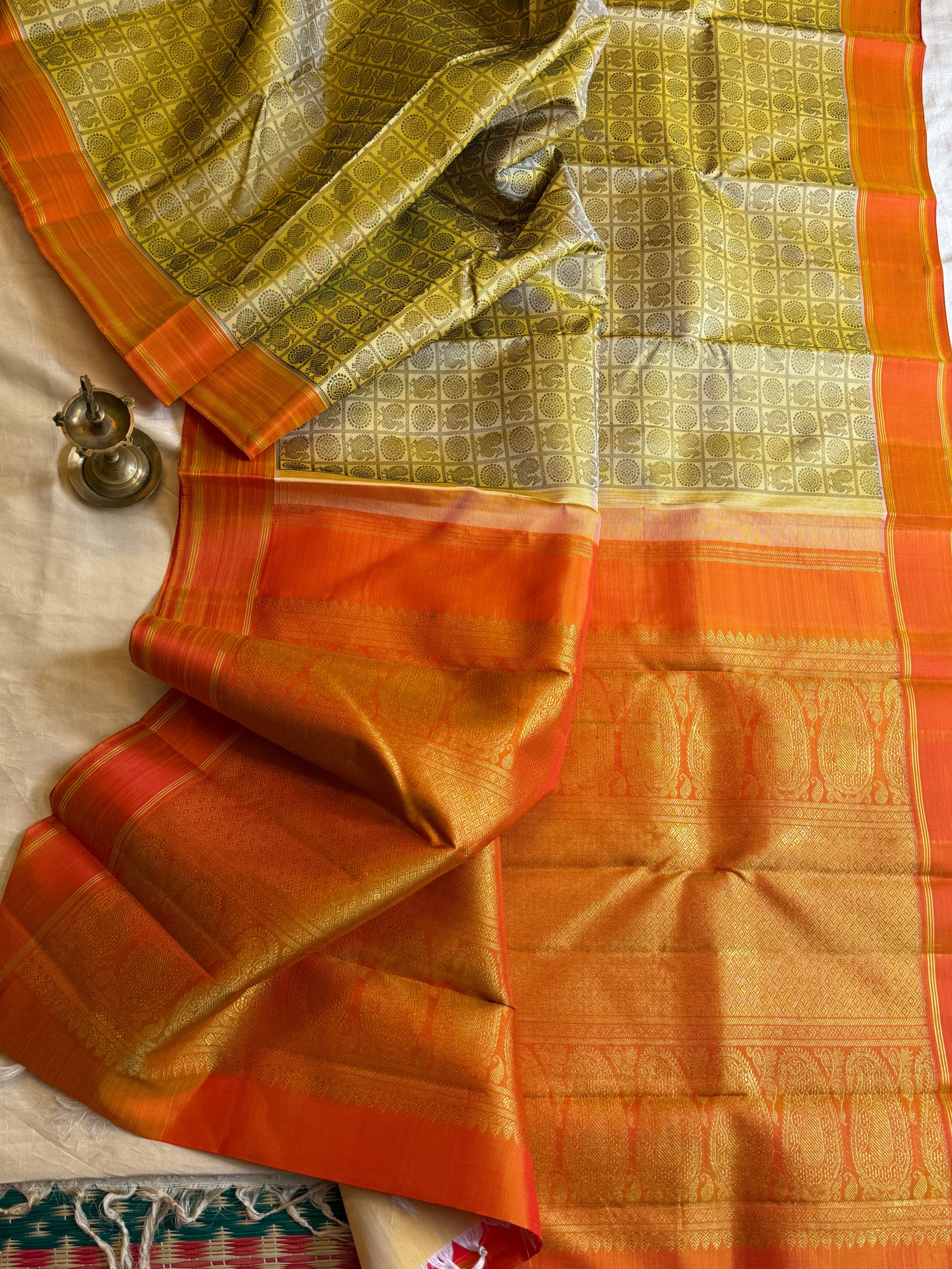 1000 Butta sandal / kanjipuram silk