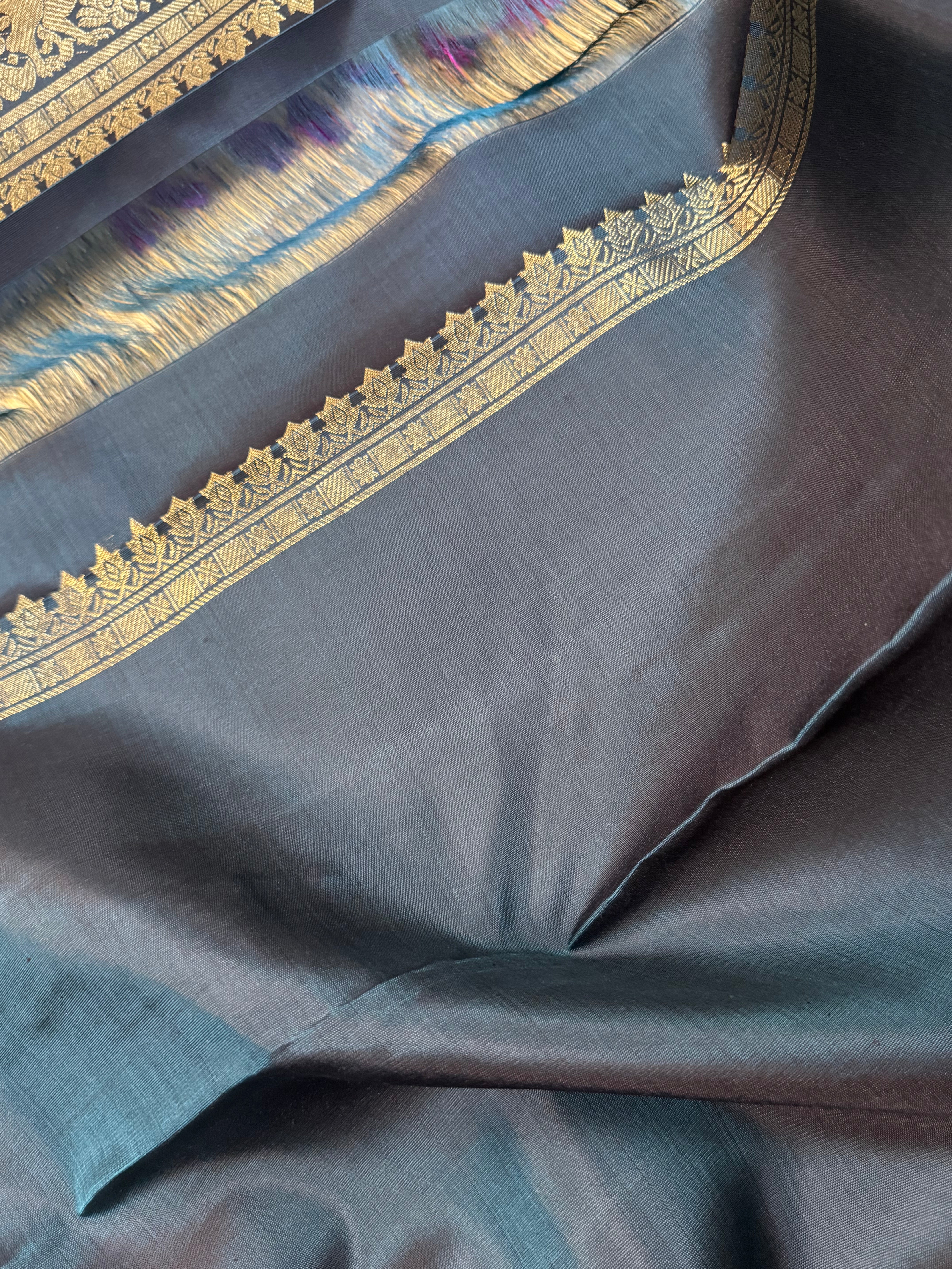 Lotus pink Kolam Butta  Borderless kanjipuram silk saree