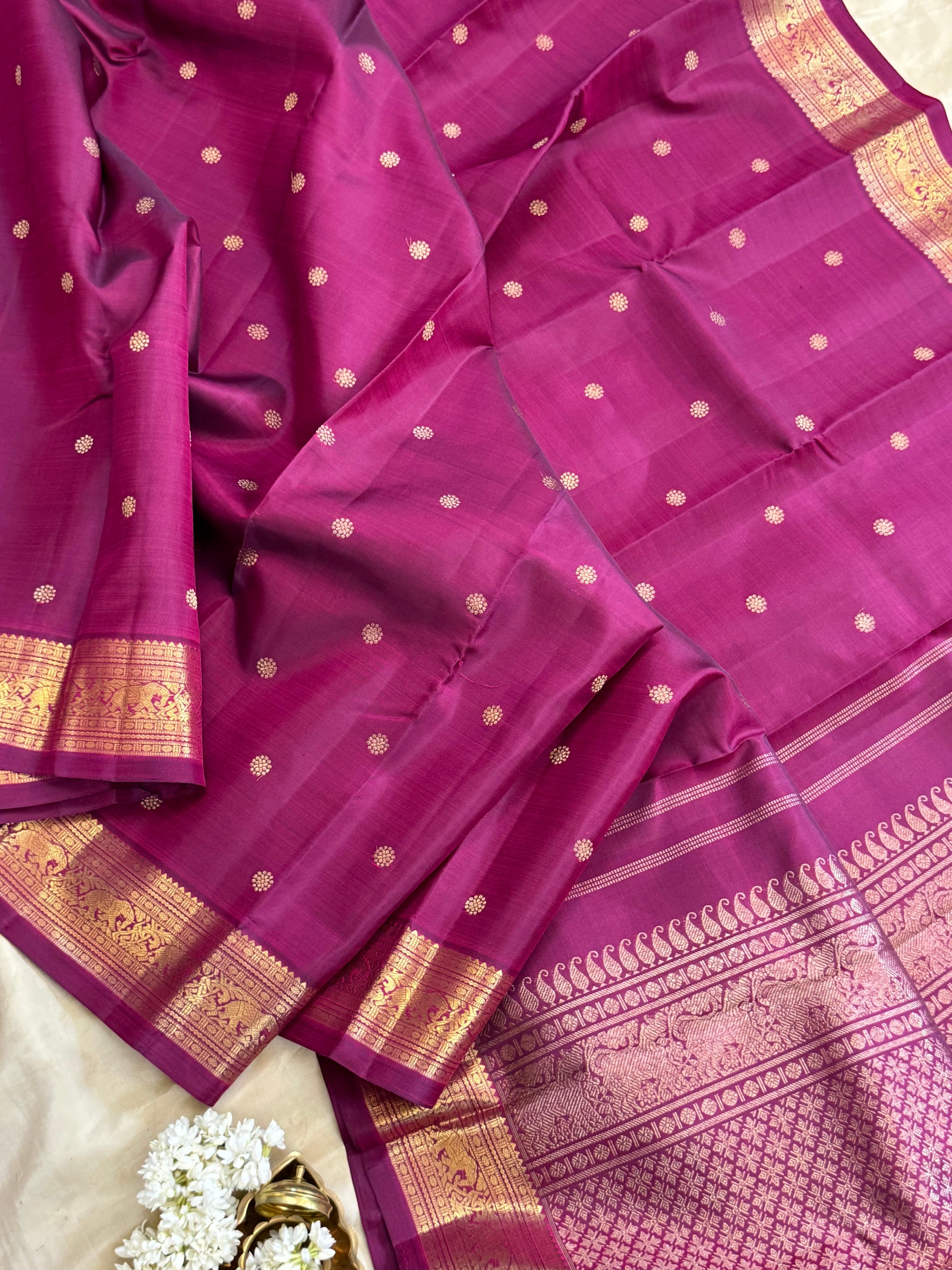 Wine colour yanai pet / kanjipuram silk CLSA6222