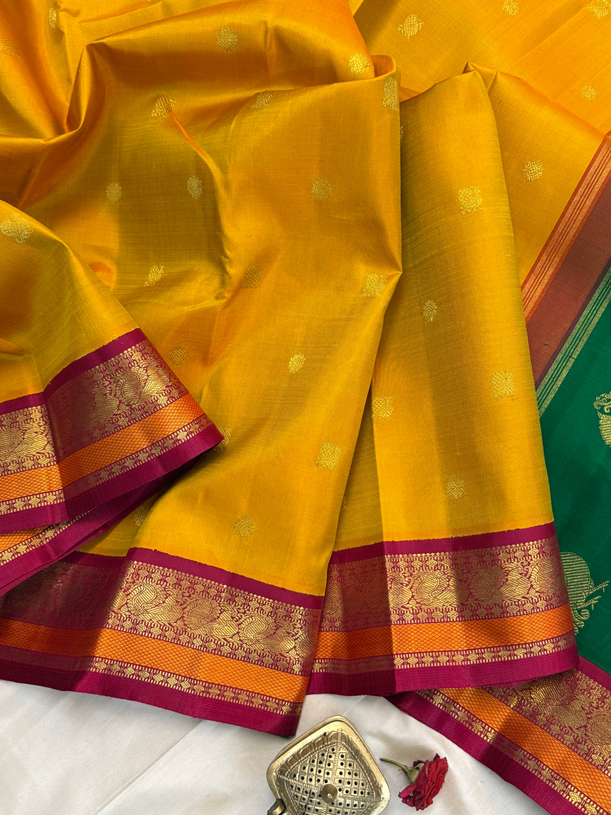 Triple Palla with Korvai / Kanjipuram Silk Saree
