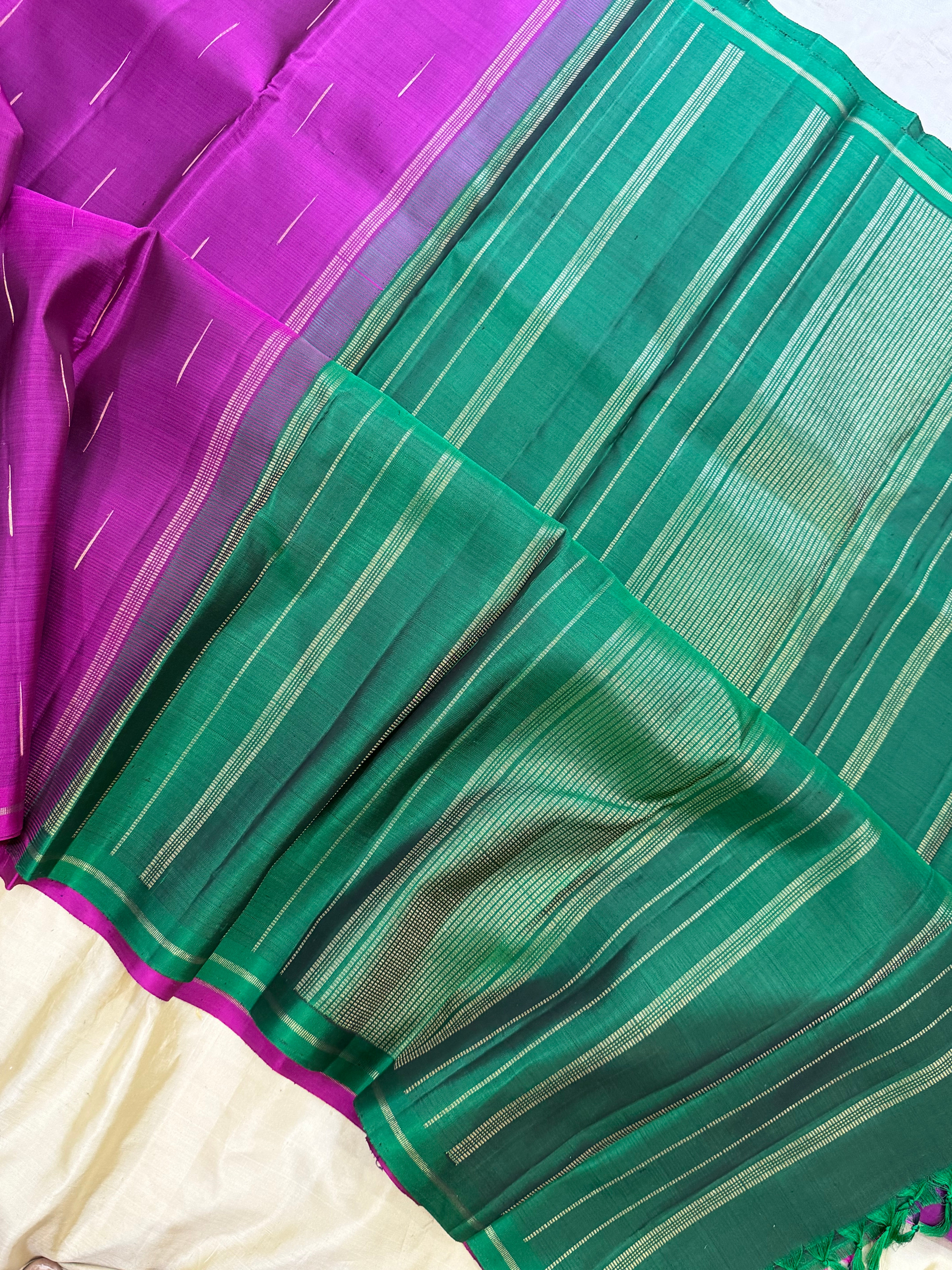Magenta malli moggu  / Budget friendly Kanjipuram silk sarees