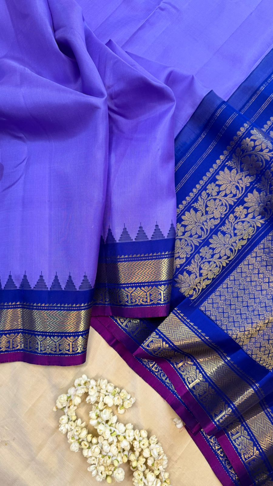 December poo and blue / Gadwal silk