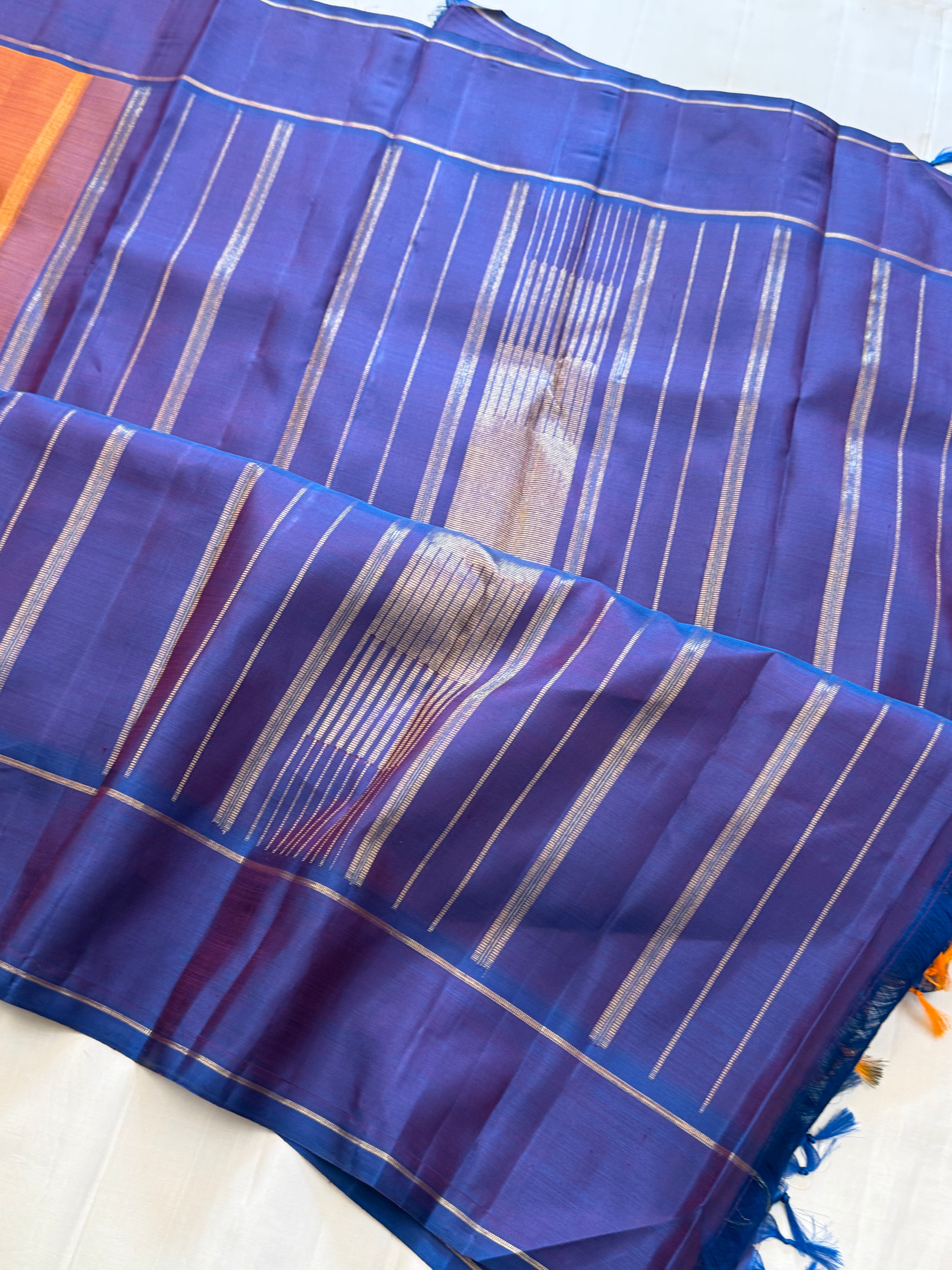 Rust retta pet  simple Pure Kanjipuram silk CLSSA11284