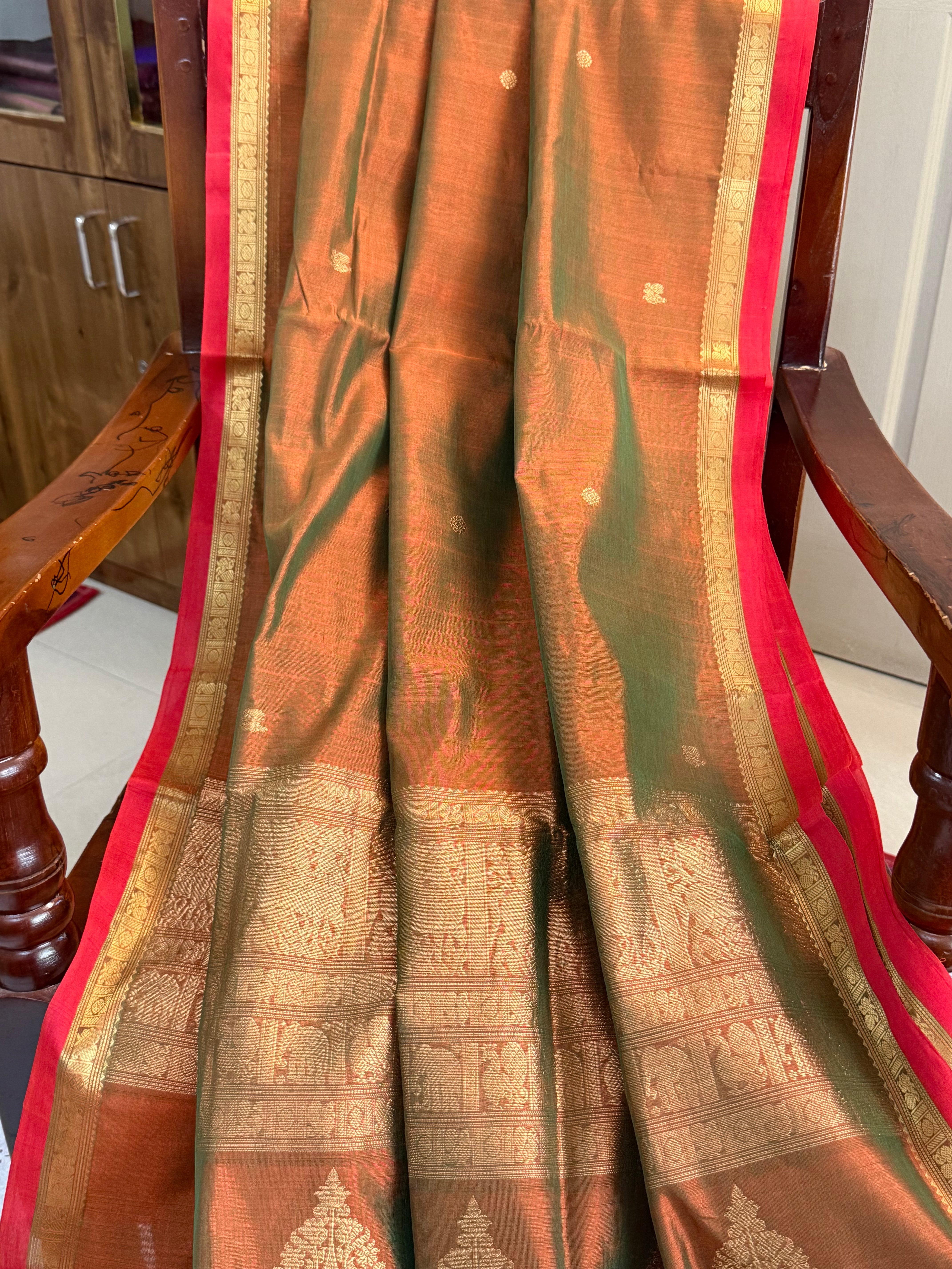 Maanthulir annam and chakram butta/ Silk Cotton