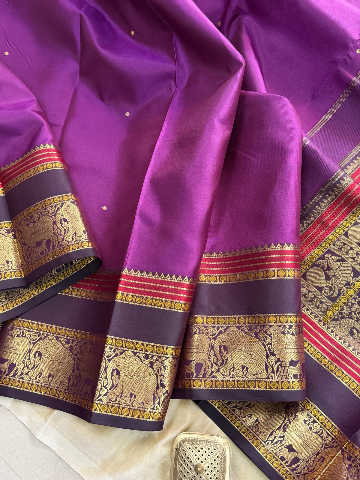 Purple unique border / Special Edition Silk CLSA11883