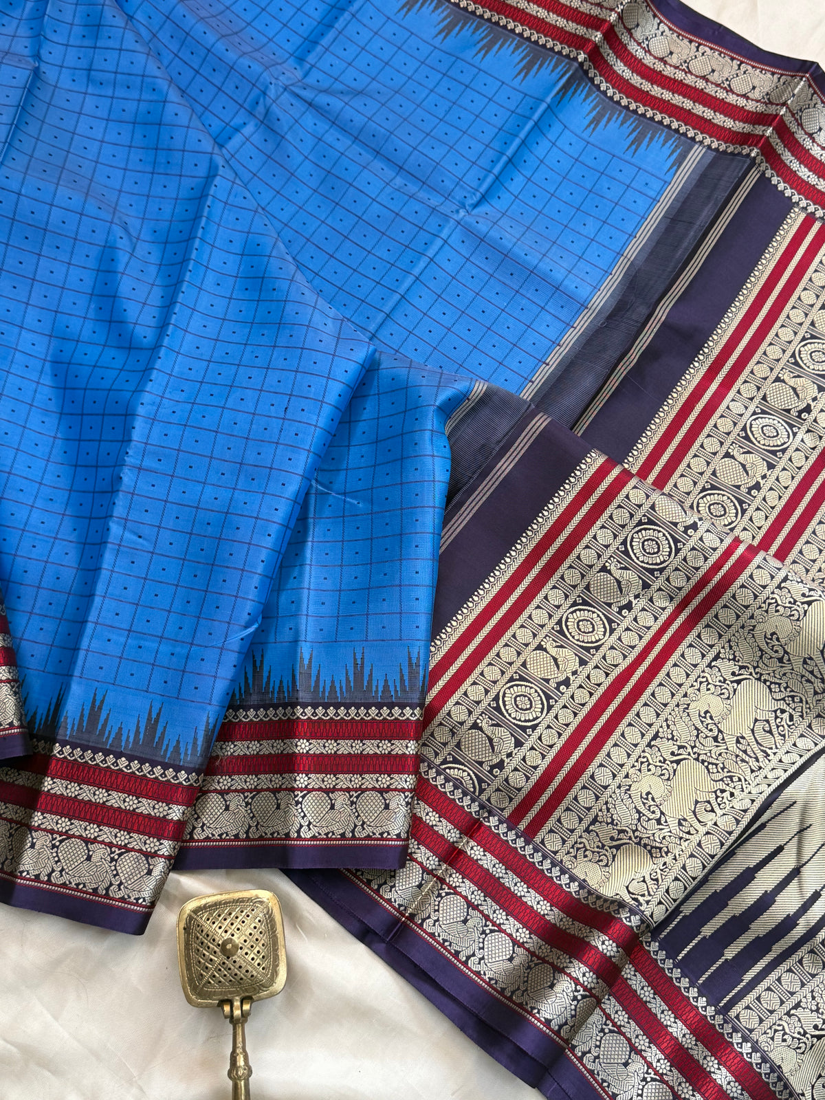 Rama blue kattam butta / Special edition kanjipuram silk