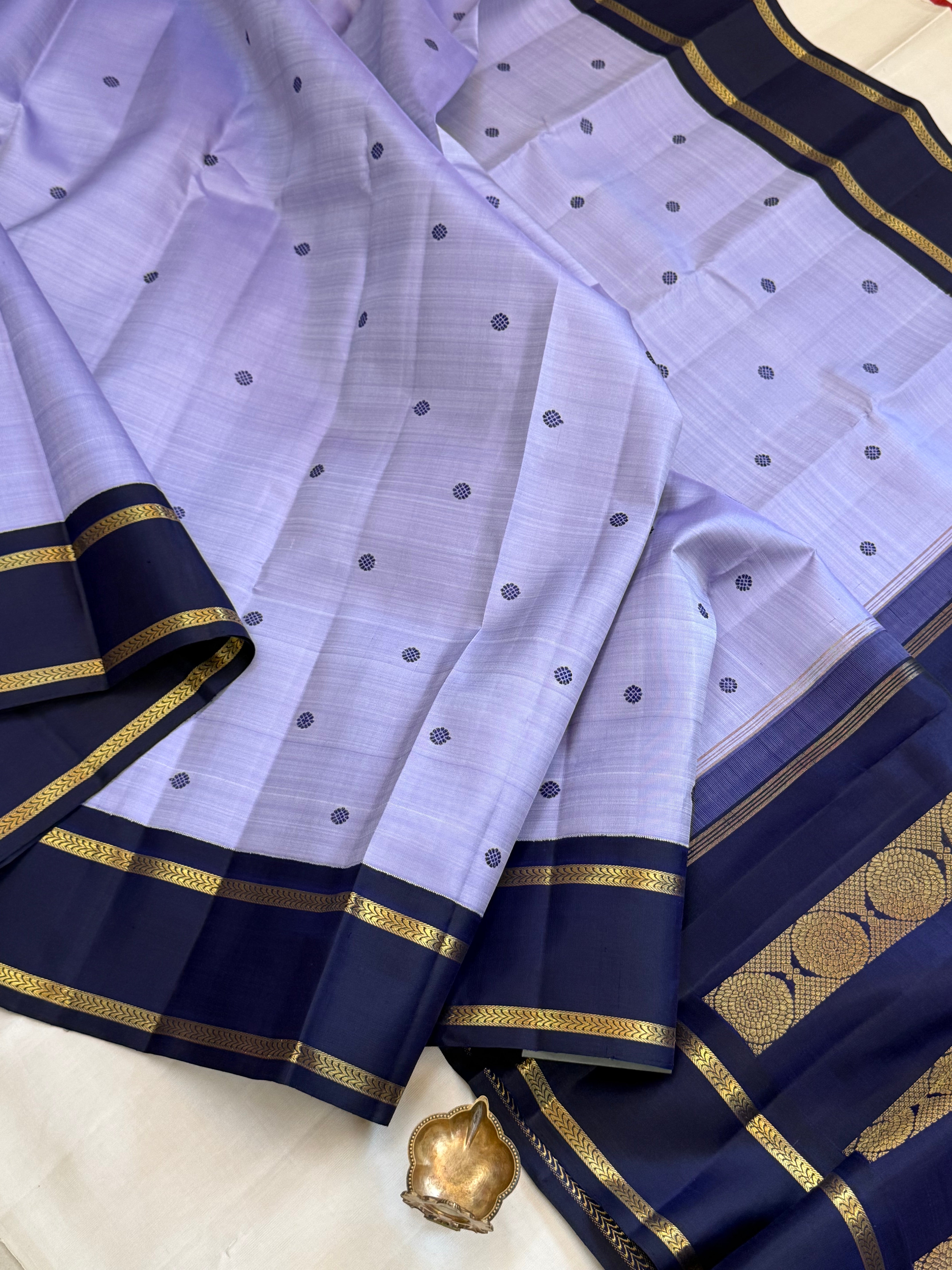 Vintage recreation silk saree with retta pet border/ kanjipuram silk CLSA11050