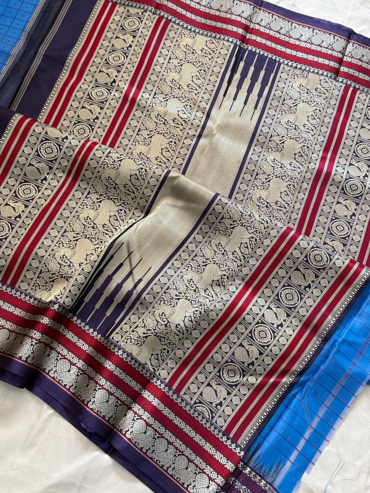 Rama blue kattam butta / Special edition kanjipuram silk