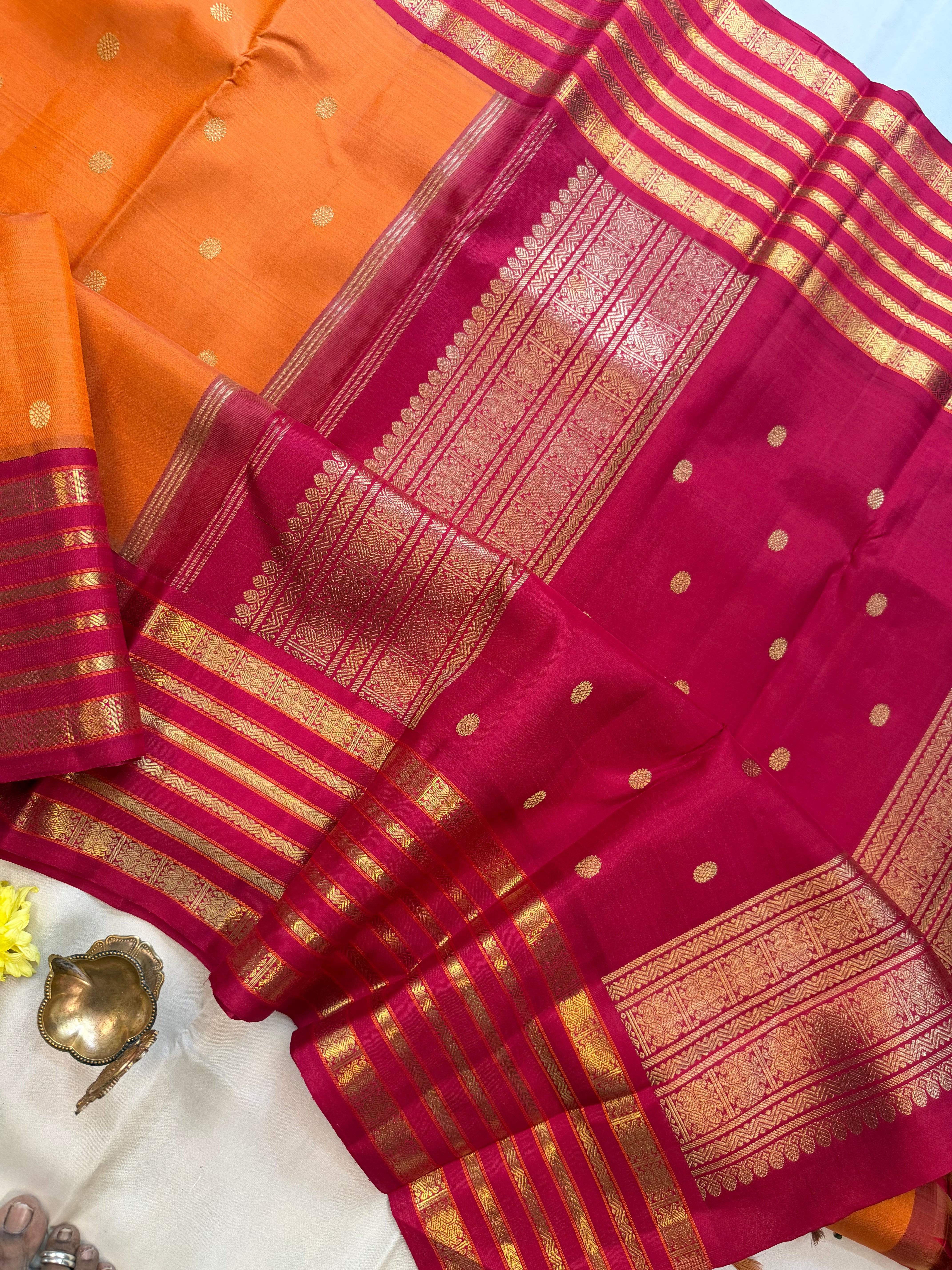 Korvai Varamahalakshmi edit : Simha colour  varisapet  Korvai Kanjipuram silk saree