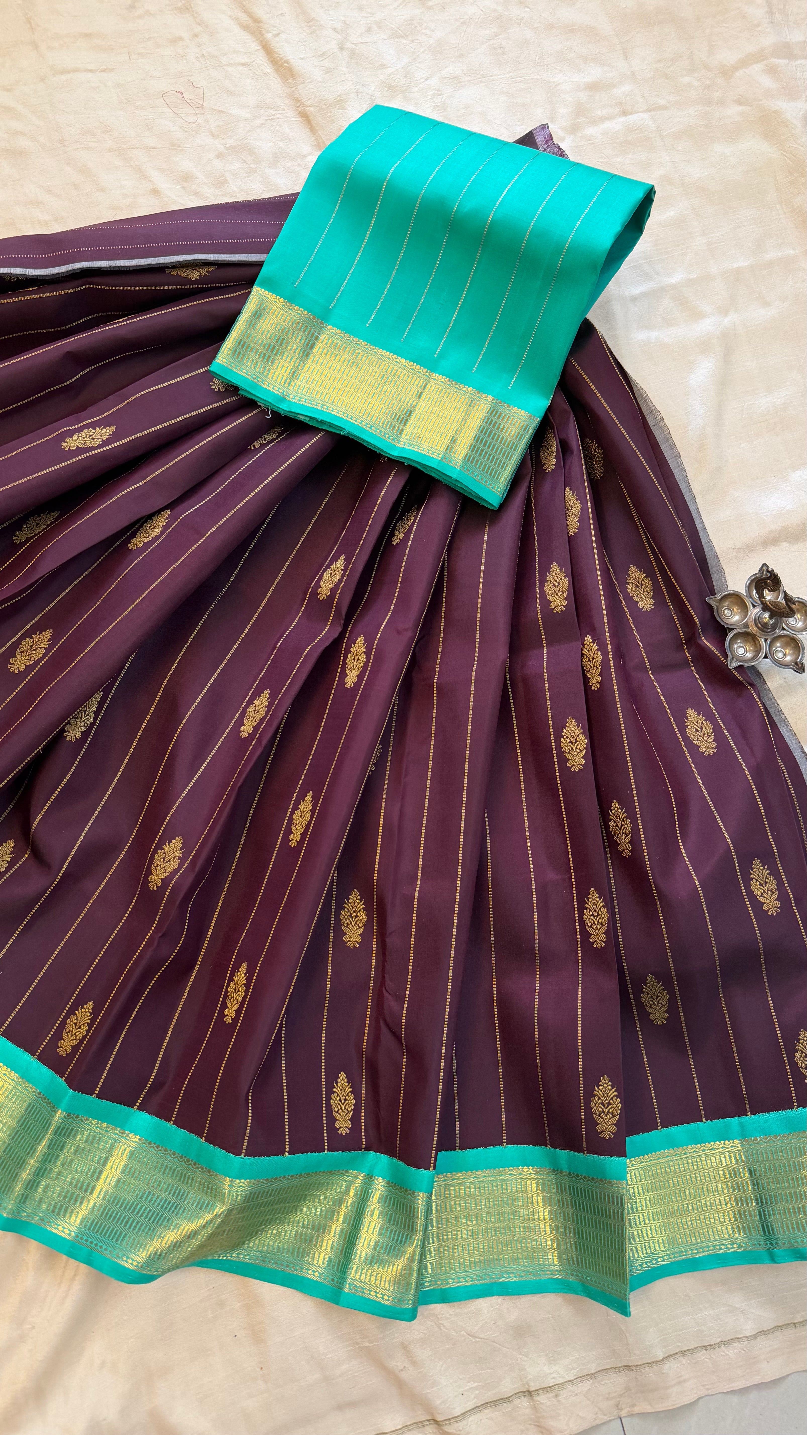 Dark brown set korvai 9 to 12 years