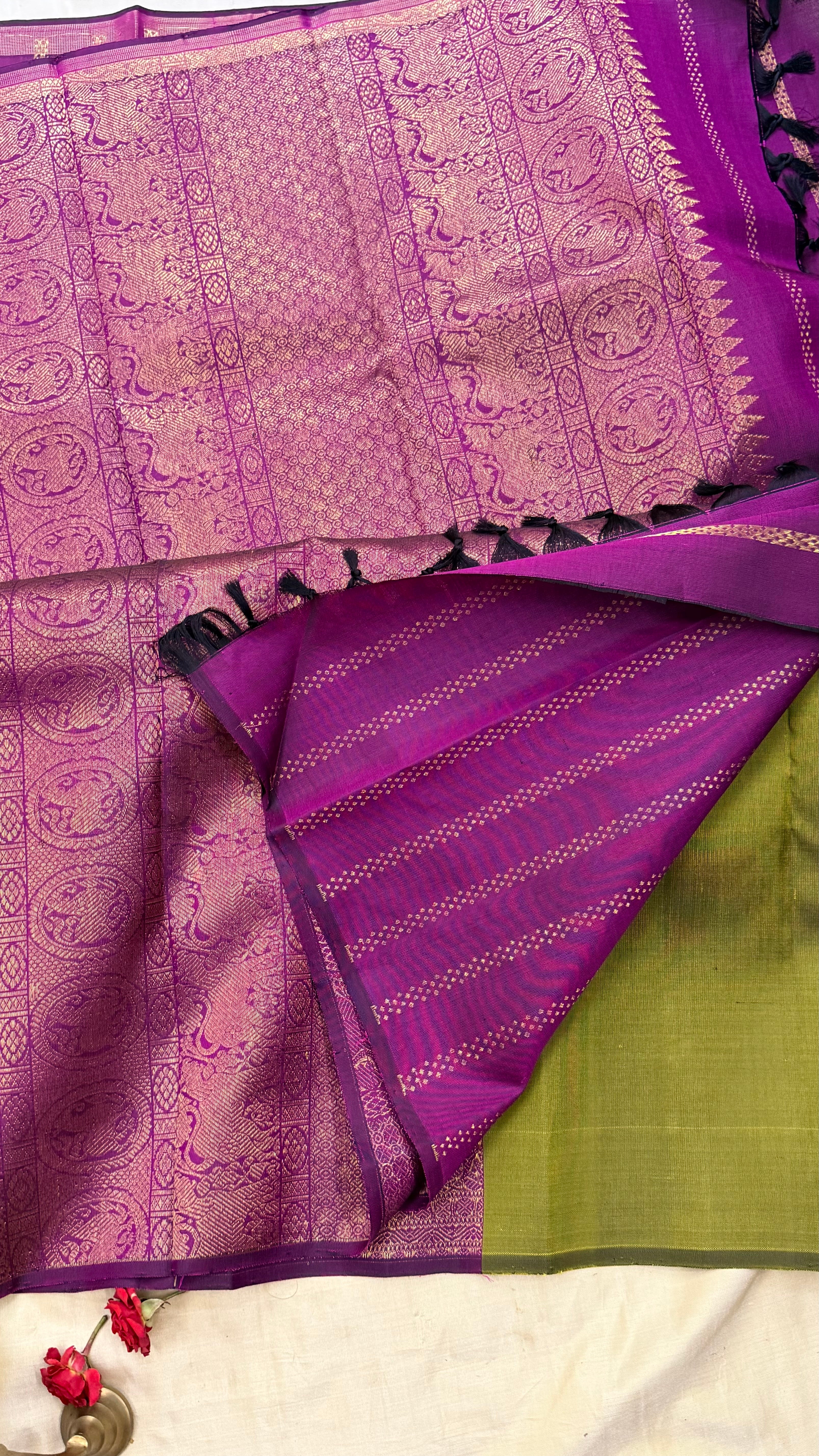 Sampanga skirt border brocade  / Kanjipuram Silk