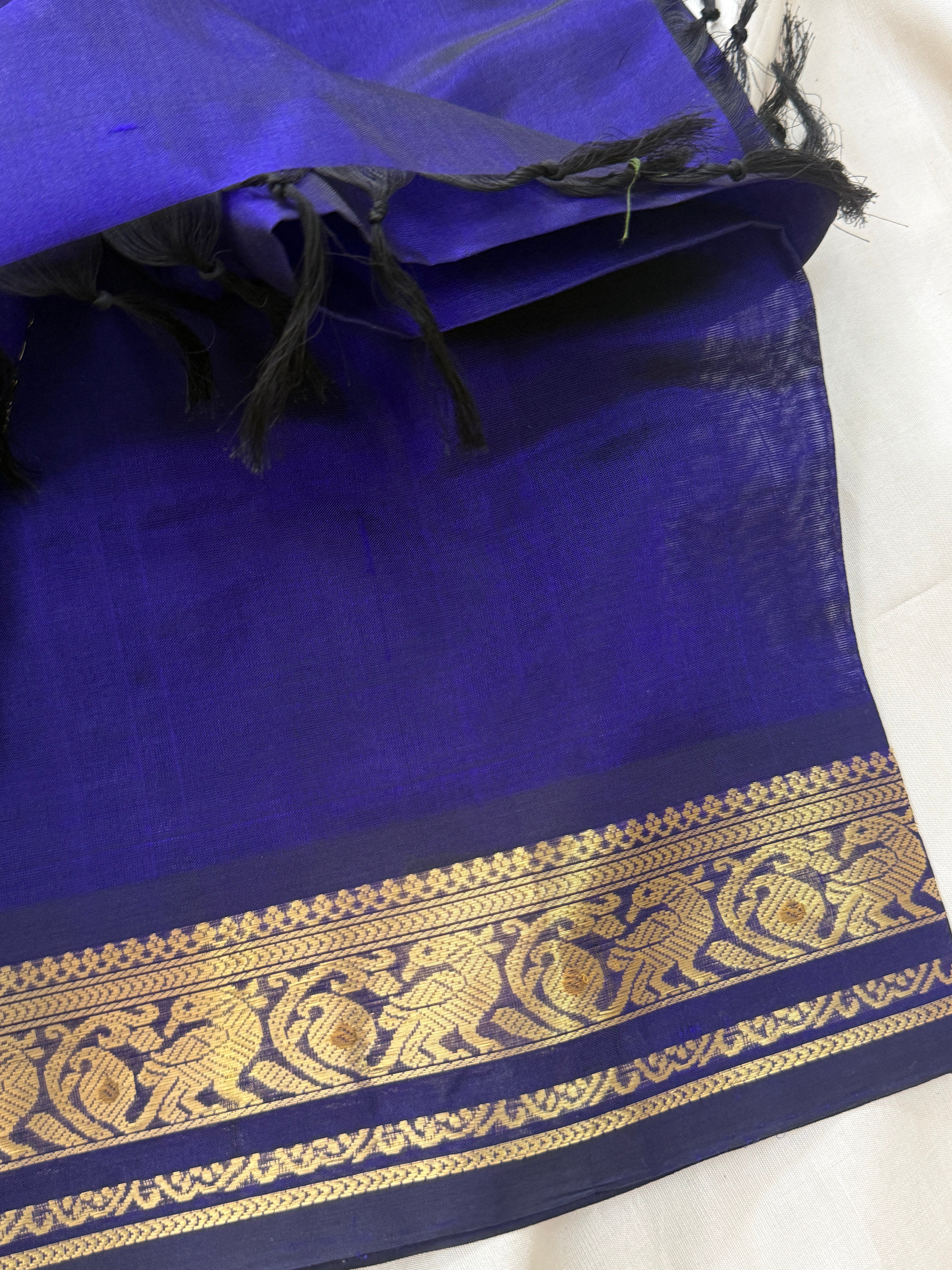 Magenta with purple checks silk cotton/ kanjipuram CLSA11490