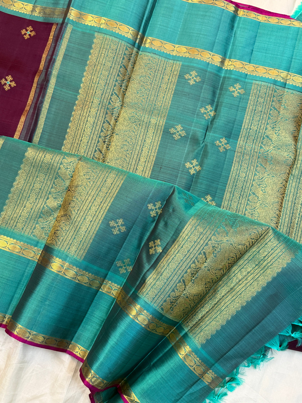 Paaku Rettapet pure Zari/kanjipuram silk saree clsa 12098