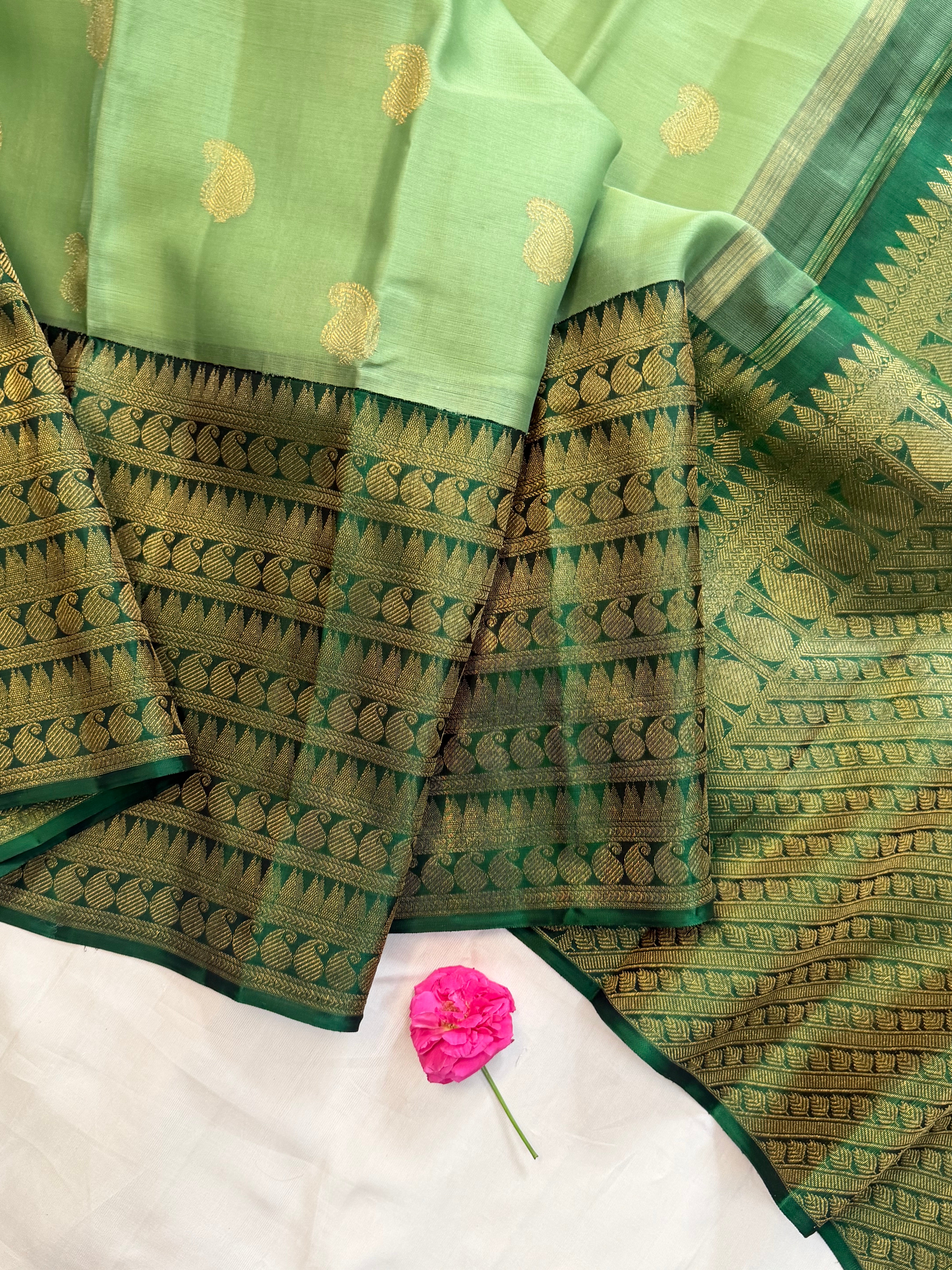 Organza Korvai / pure Zari Kanjipuram