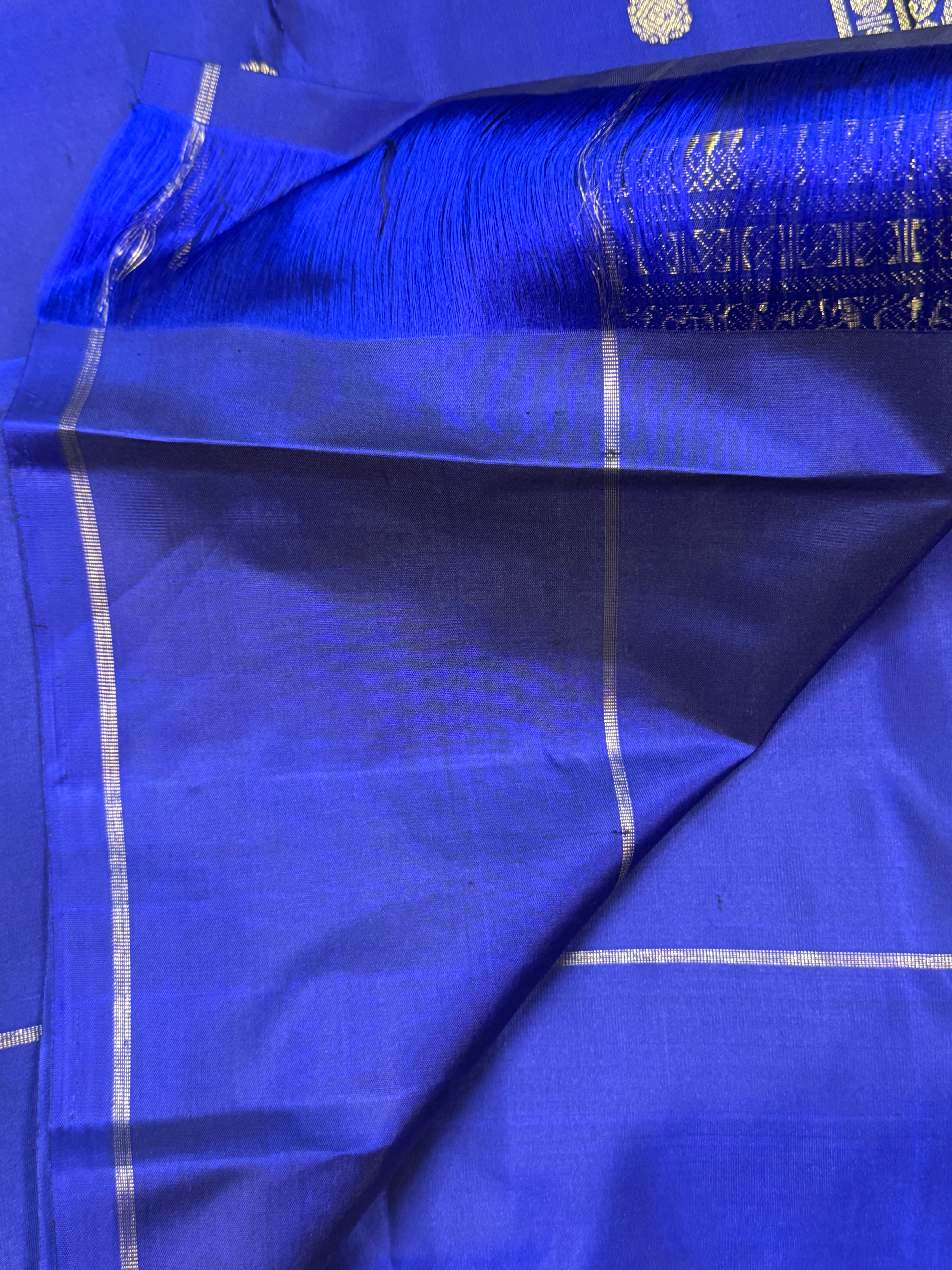 Ms blue kamalam butta / Kanjipuram silk CLSA9147