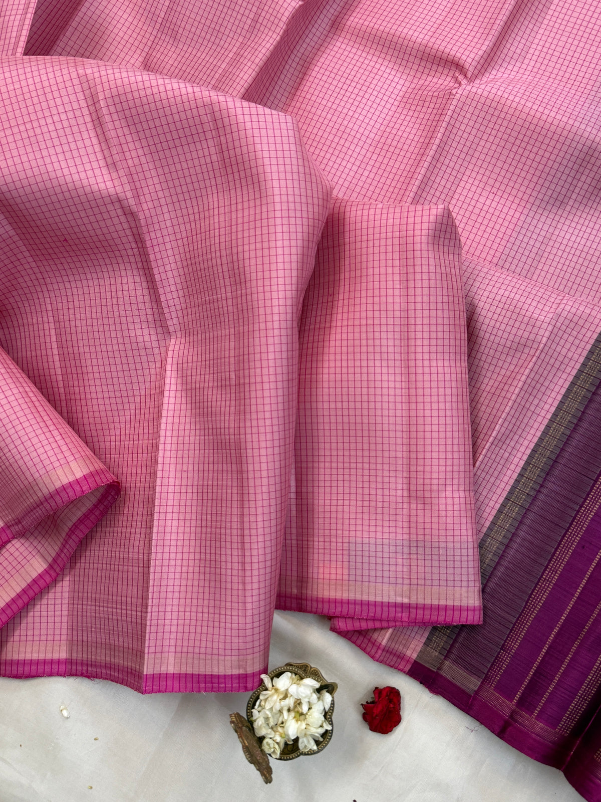Border less / kanjipuram silk saree clsa 11390
