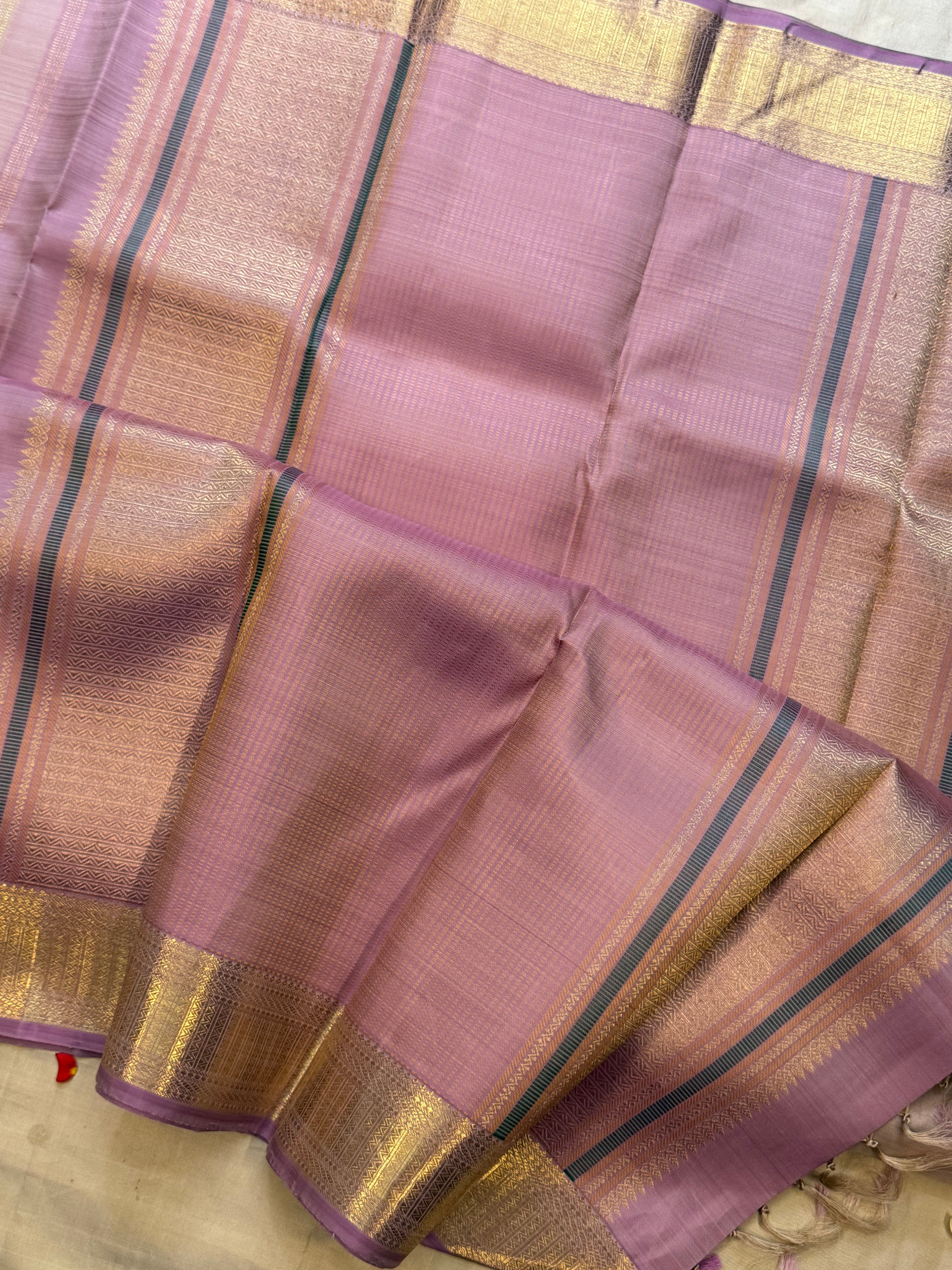 Onam edit - greyish pink thread butta / kanjipuram silk CLSA6028