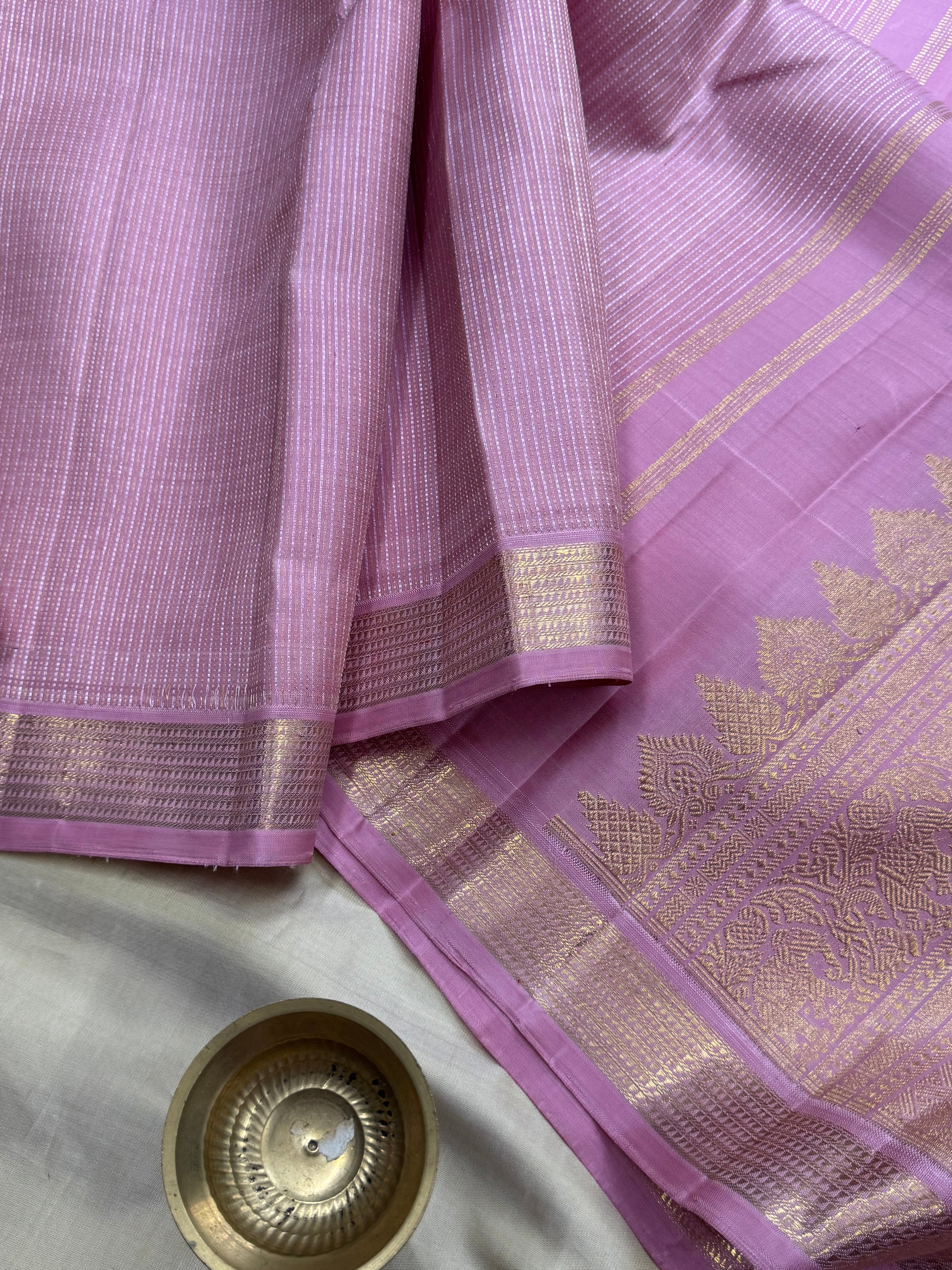 Baby pink retta Muthu OOSIVANAM    / kanjipuram silk