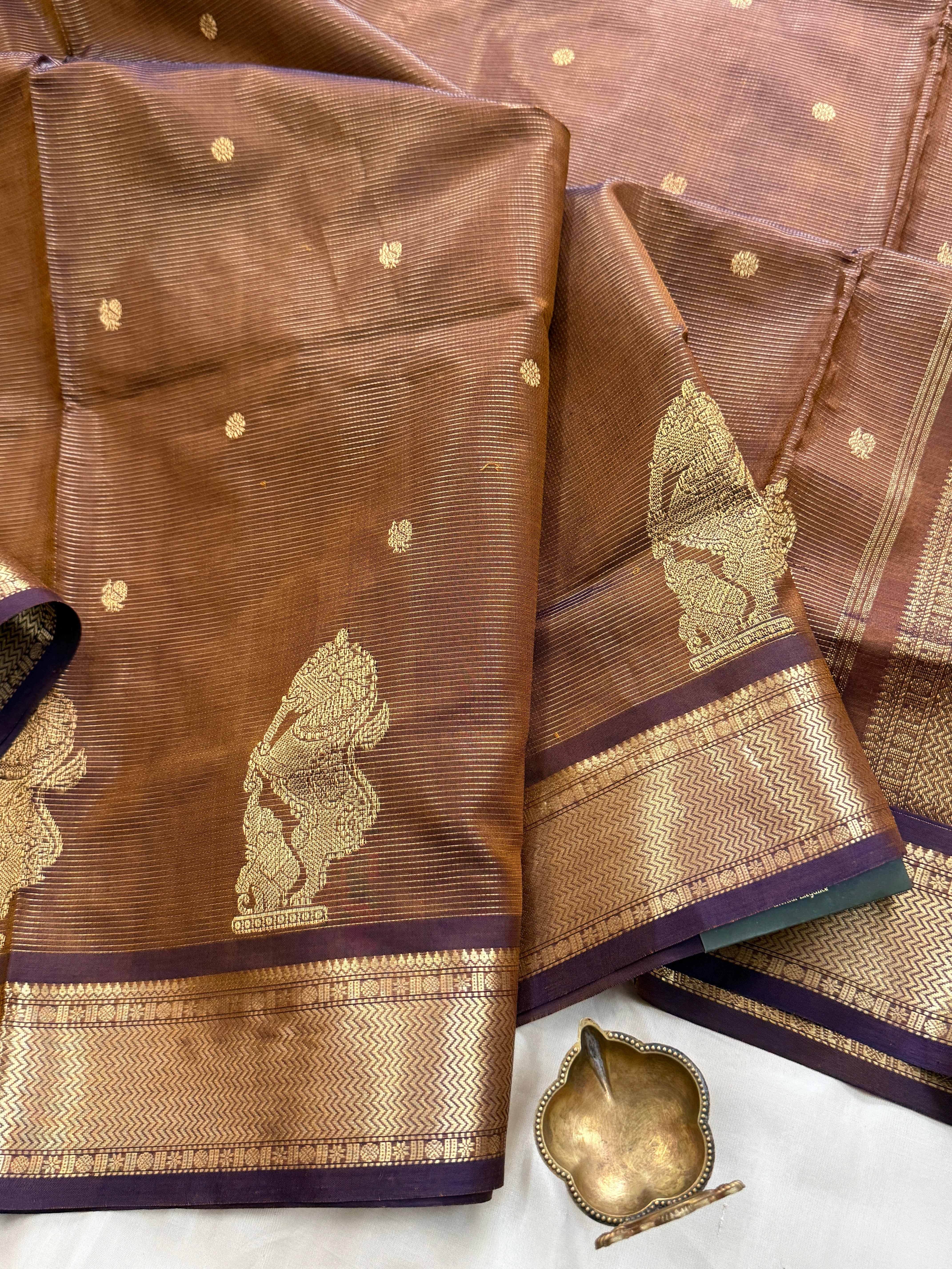 Honey vairaoosi annam checkaram Butta silk cotton/CLSA11489