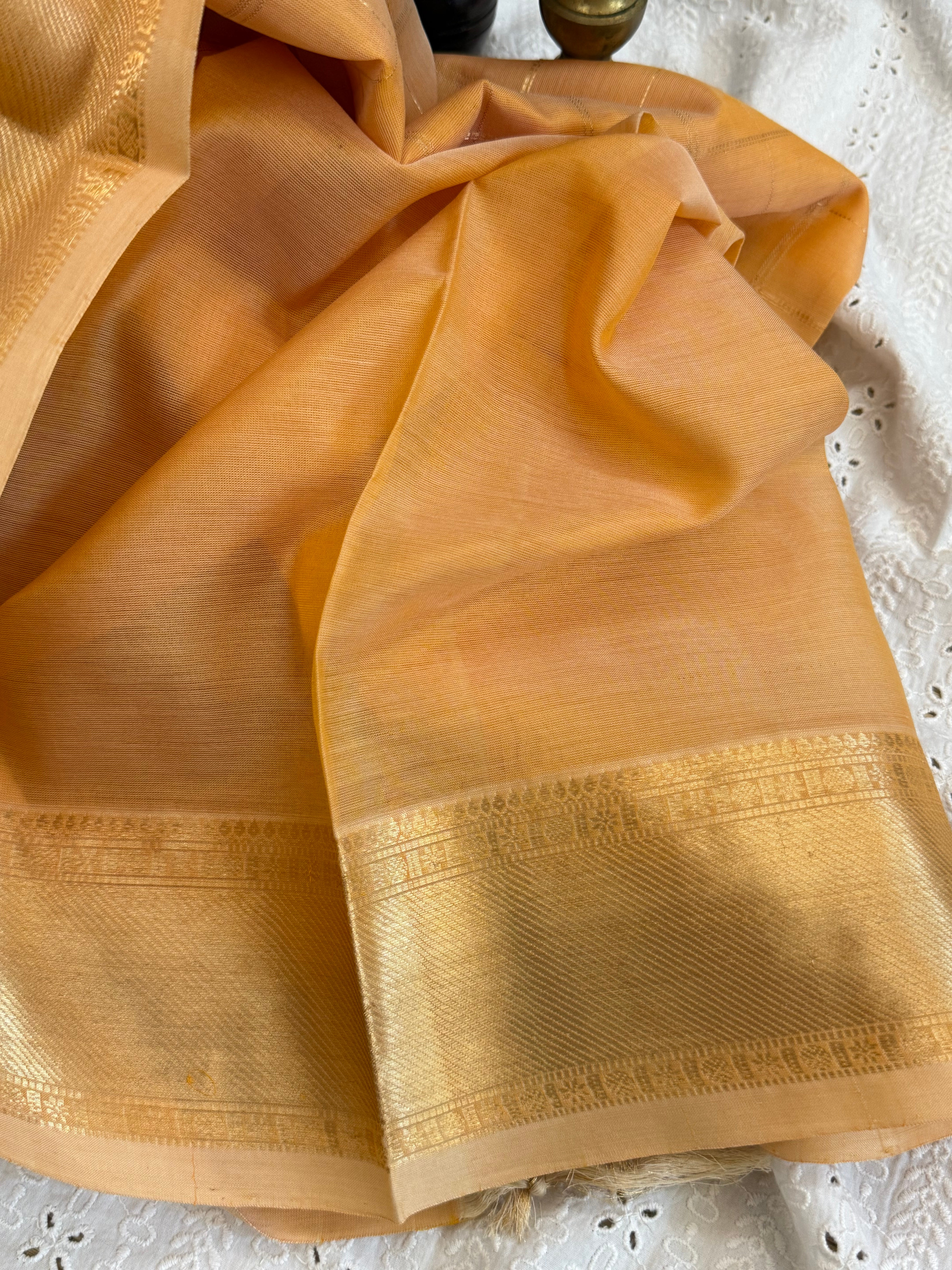 Lite peach kattam star butta / Premium Silk Cotton CL8335