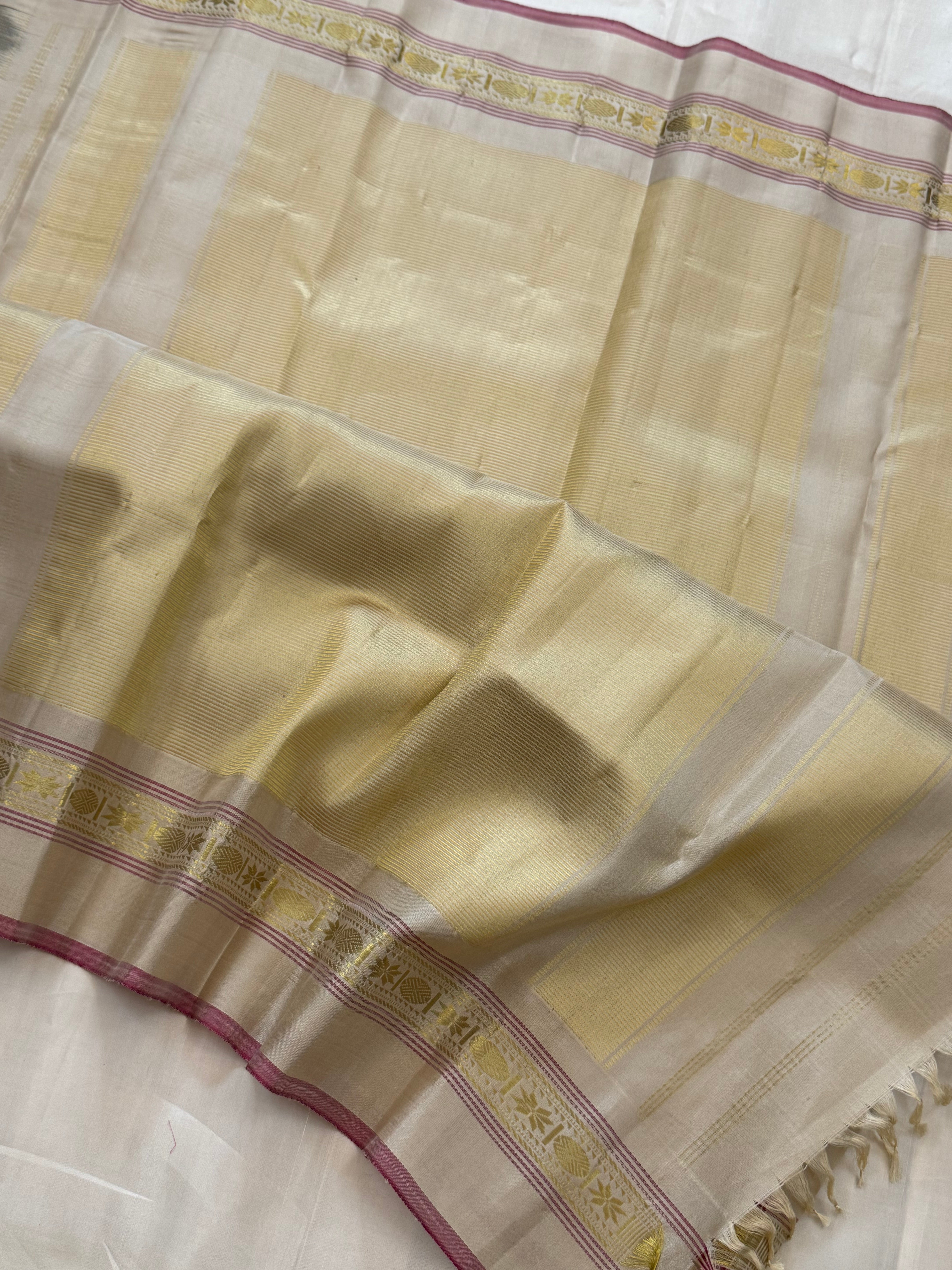 Dark green body checks with rekku border/ Gadwal silk CLSA11298
