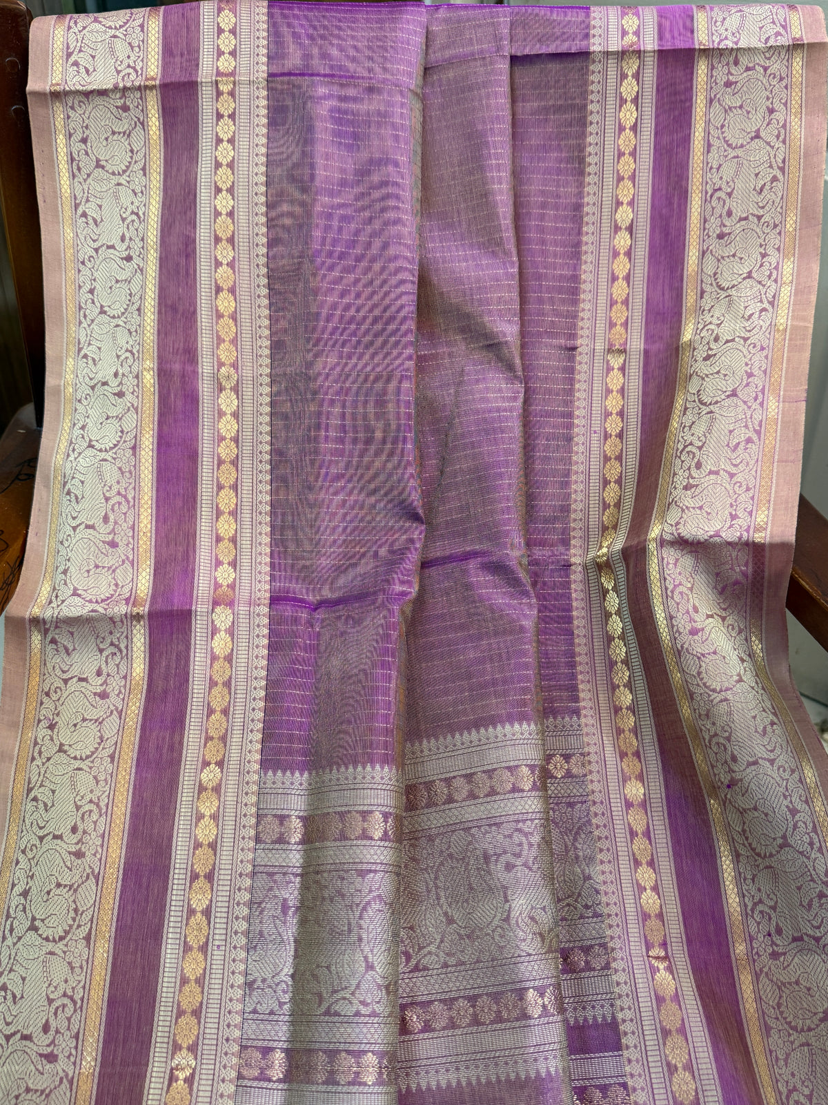 Premium silk cotton-tissue saree /clsa 12642