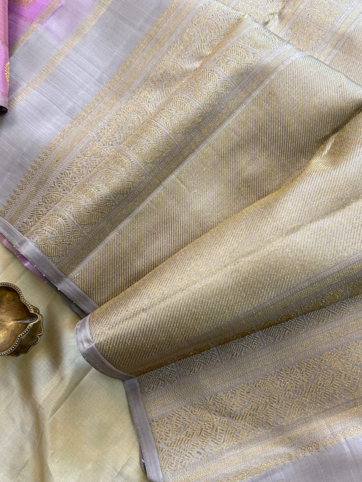 Pastel Paalum Pazhamum Kattam/ Kanjipuram silk saree clsa 11630